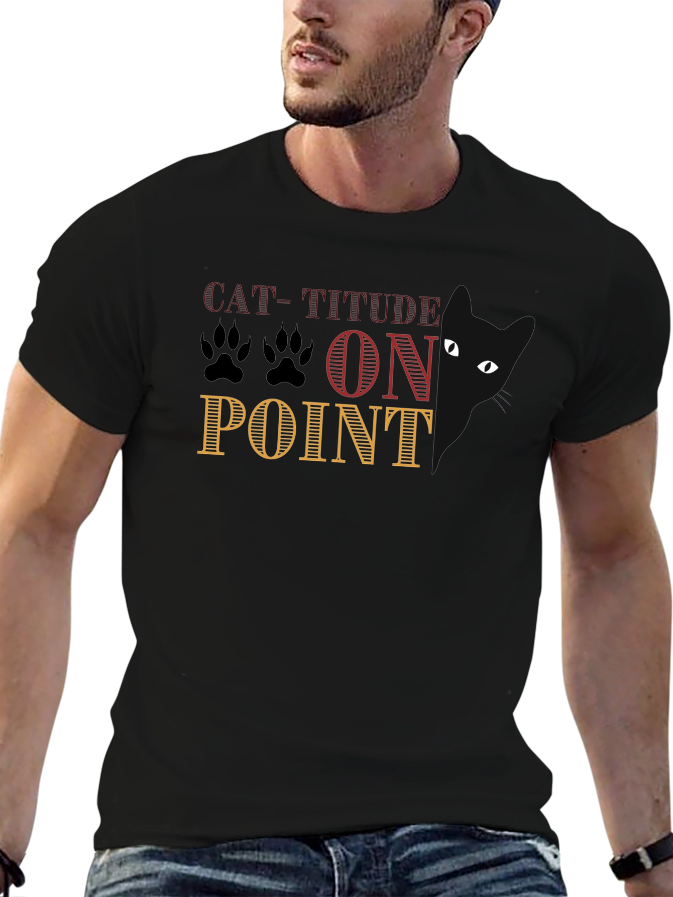 Black Cat-Titude On Point Graphic Tee view 6