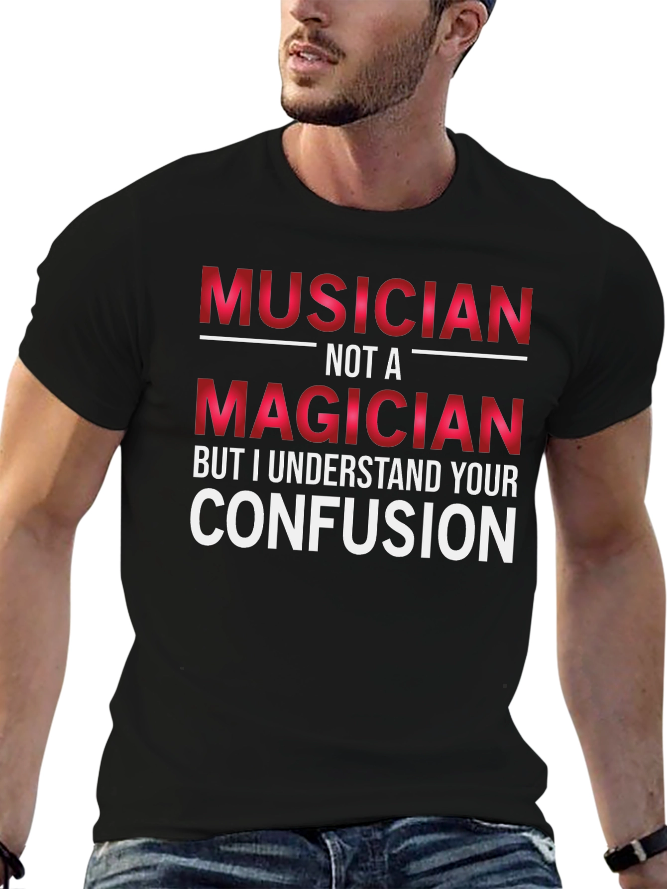 Black Musician Not A Magician Graphic T-Shirt view 6