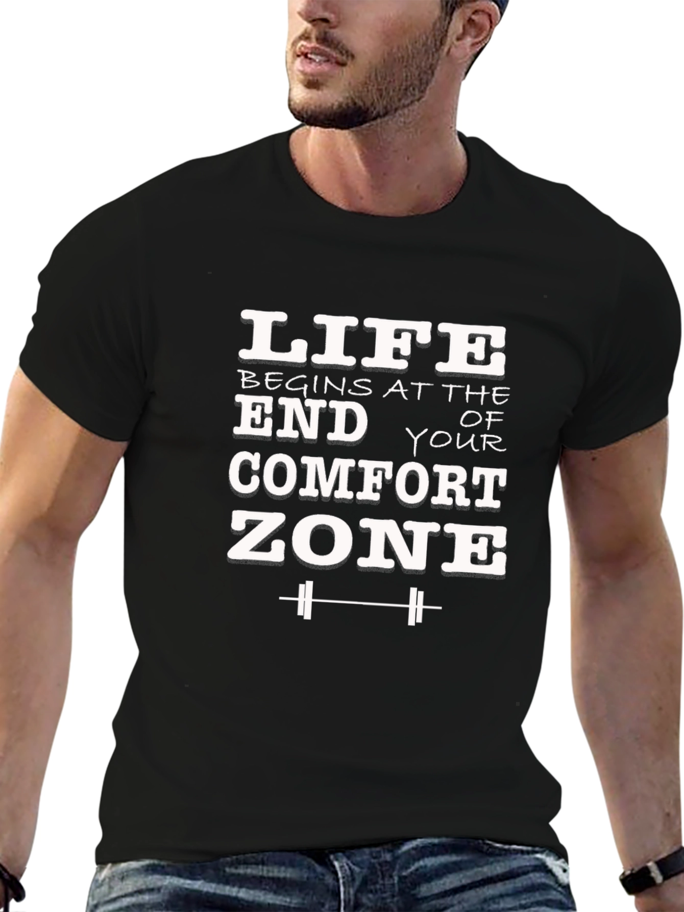Black Life Begins At The End of Your Comfort Zone T-Shirt view 6