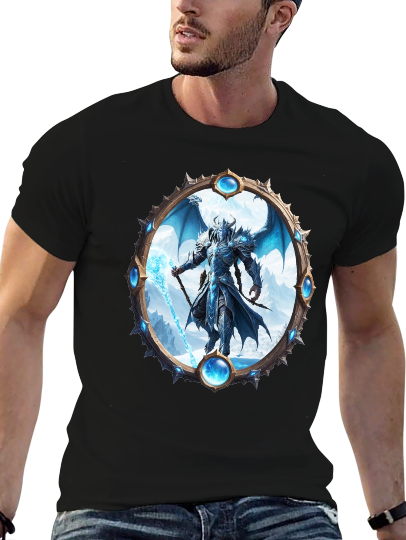 Black Dragon Knight Graphic Tee view 6