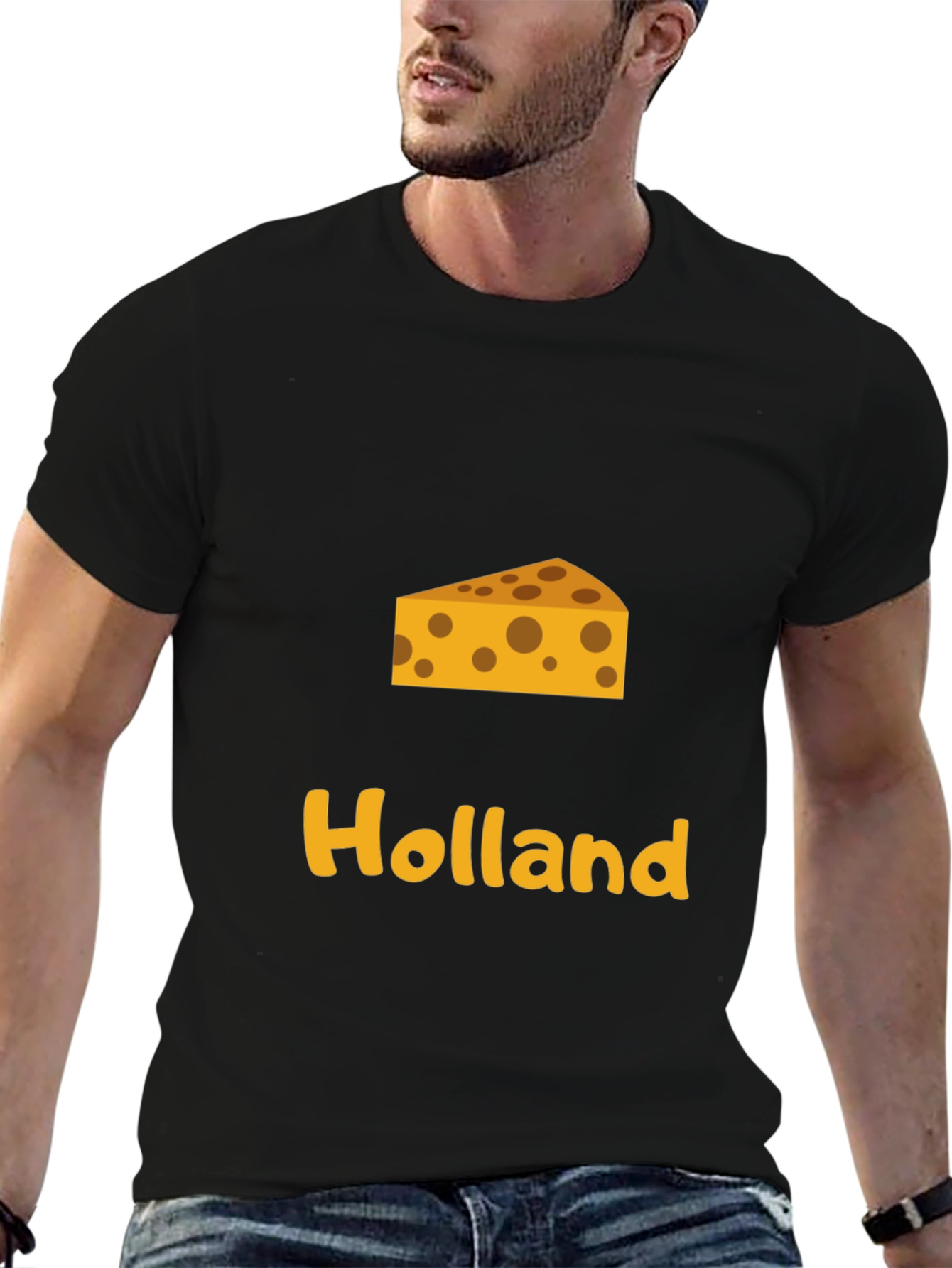 Holland Cheese Graphic T-Shirt - Black - 6