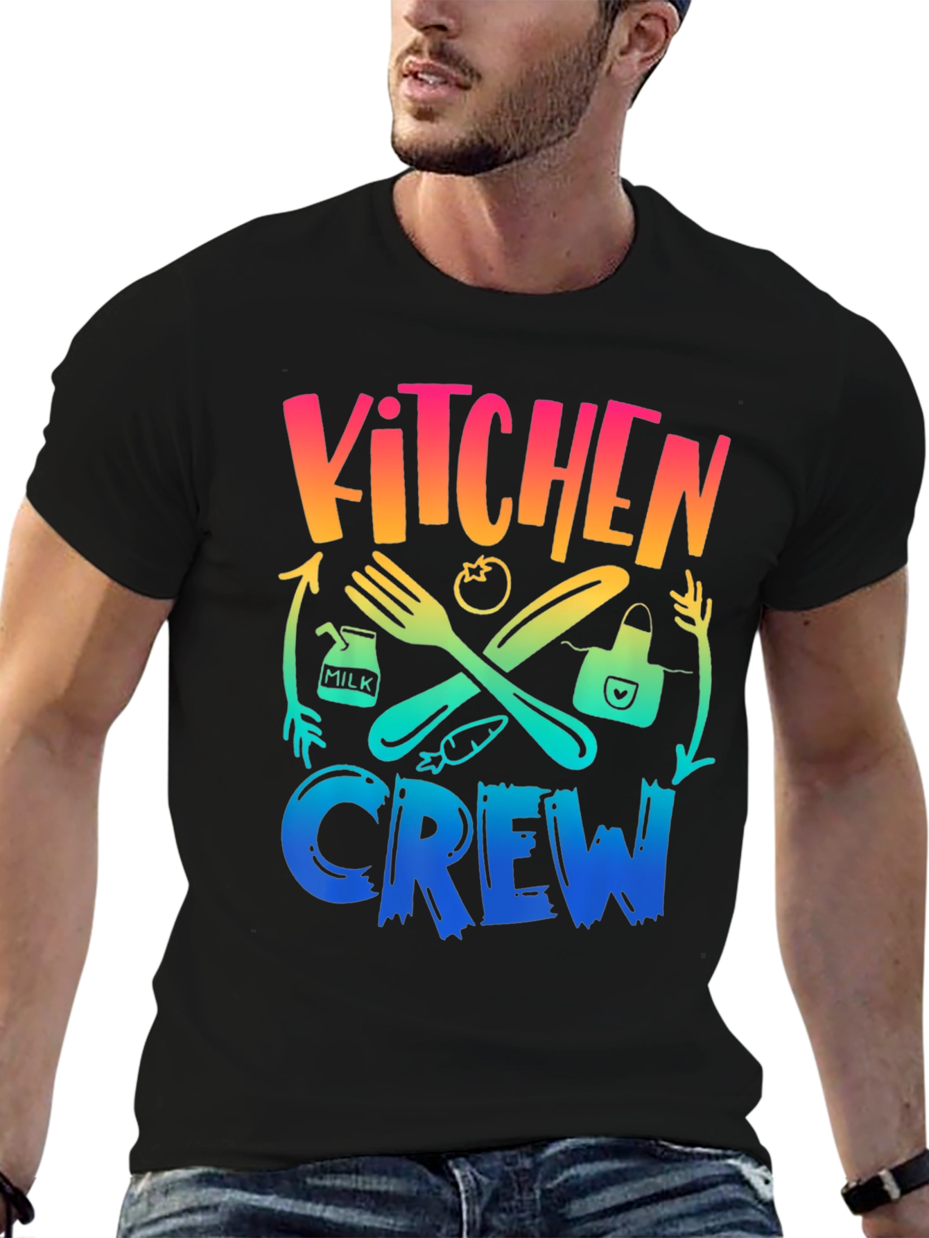 Kitchen Crew Graphic T-Shirt: Colorful Culinary Design - 6