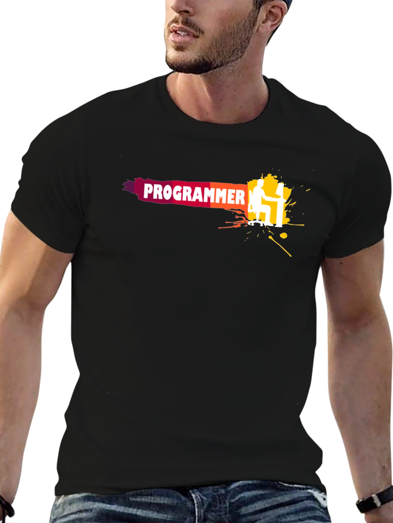 Black Programmer Graphic T-Shirt - Code Like a Pro! view 6
