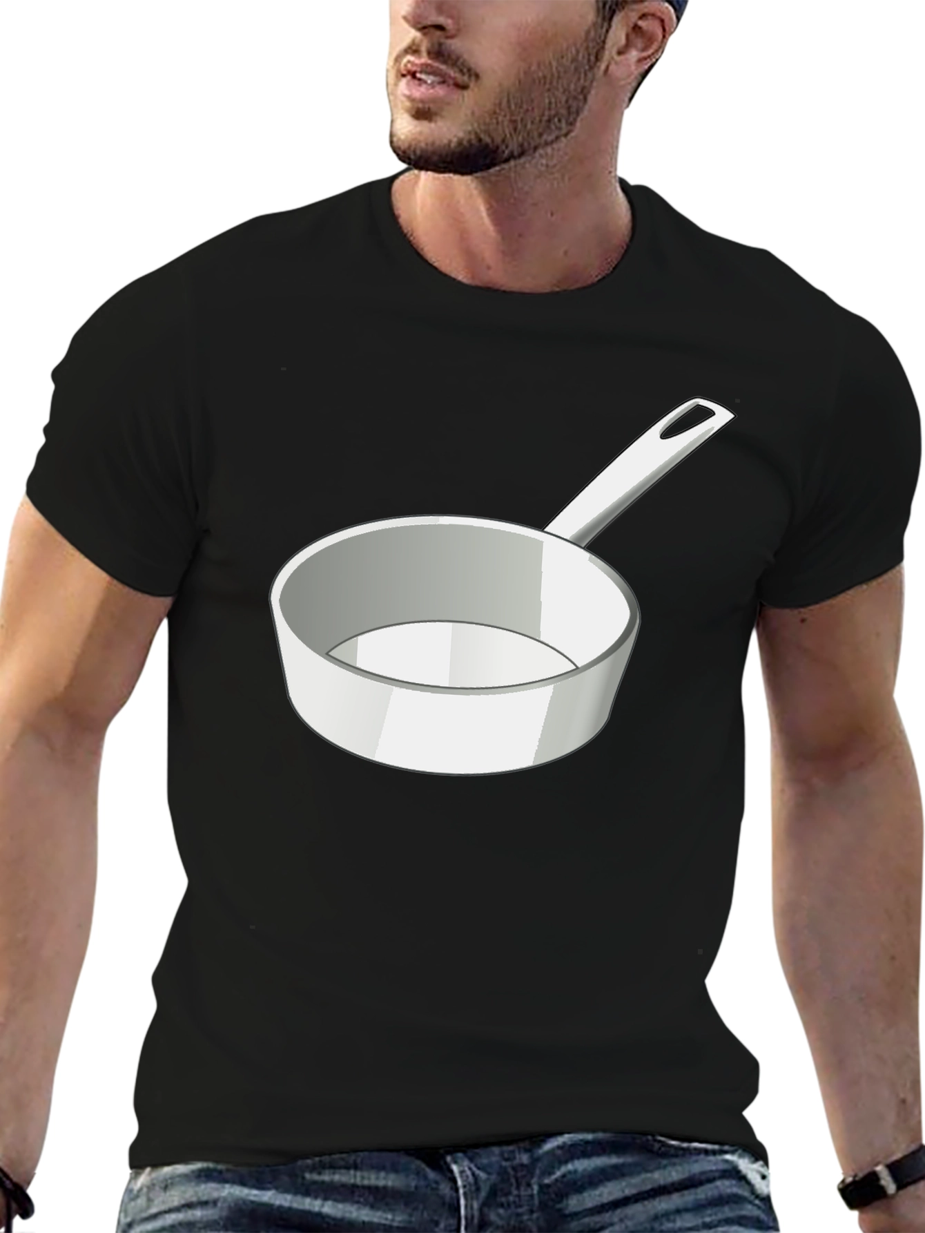 Black Novelty Pan Graphic T-Shirt view 6