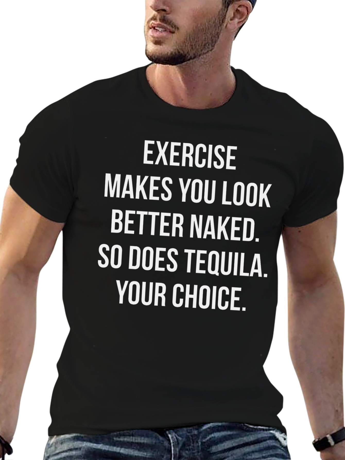 Black Exercise & Tequila Graphic Tee - Your Choice! view 6