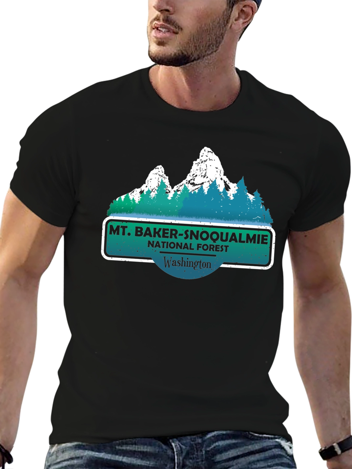 Black Mt. Baker-Snoqualmie National Forest T-Shirt view 6