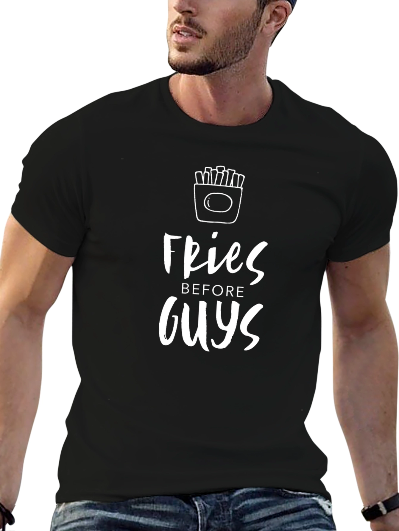 Fries Before Guys Graphic Tee - Unisex Casual Shirt - 6