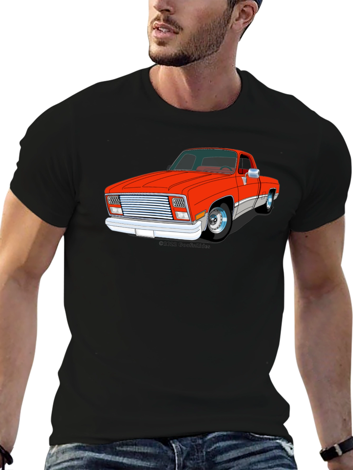 Black Classic Truck Graphic Tee - Men's Black T-Shirt view 6