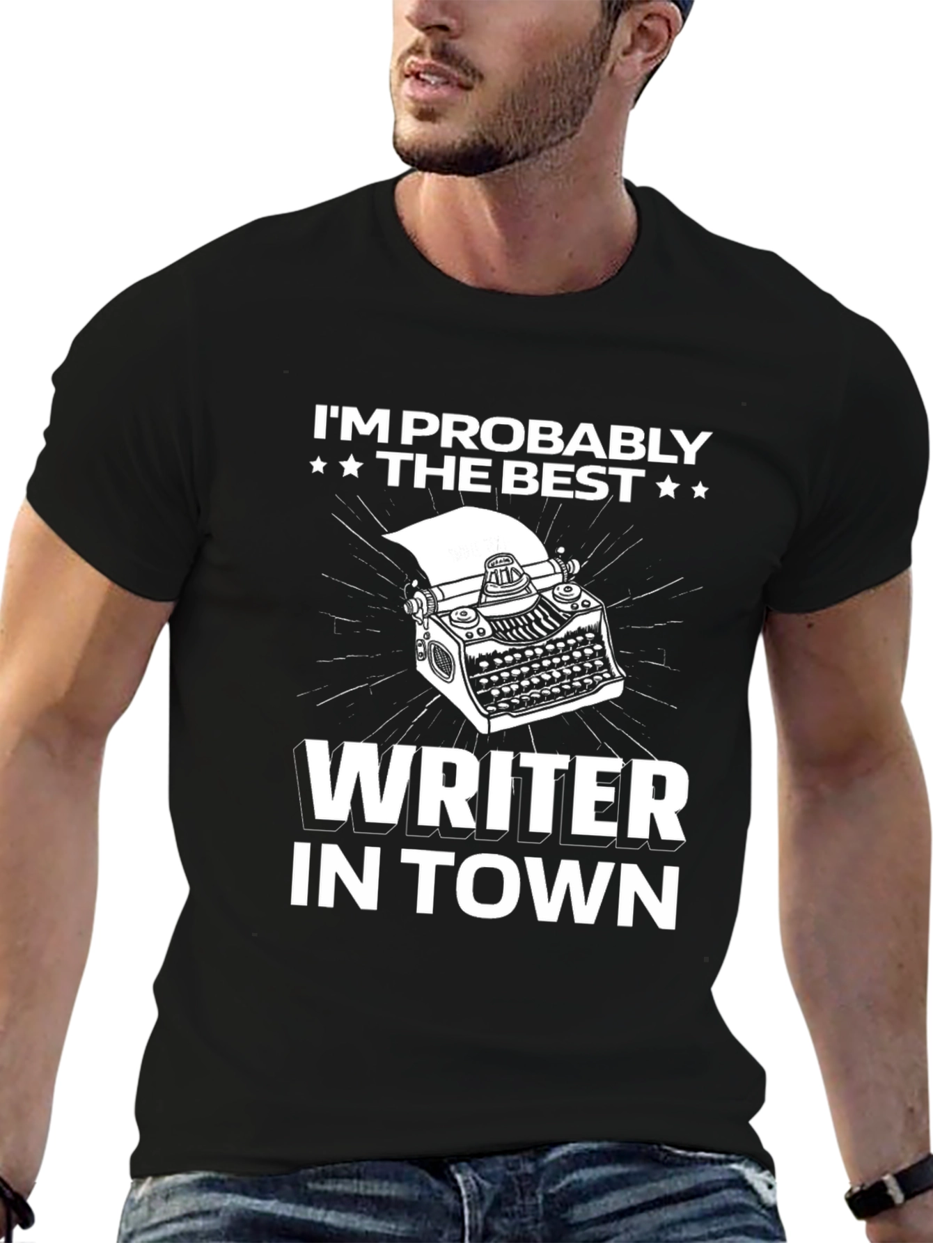 Black Writer In Town Graphic Tee view 6