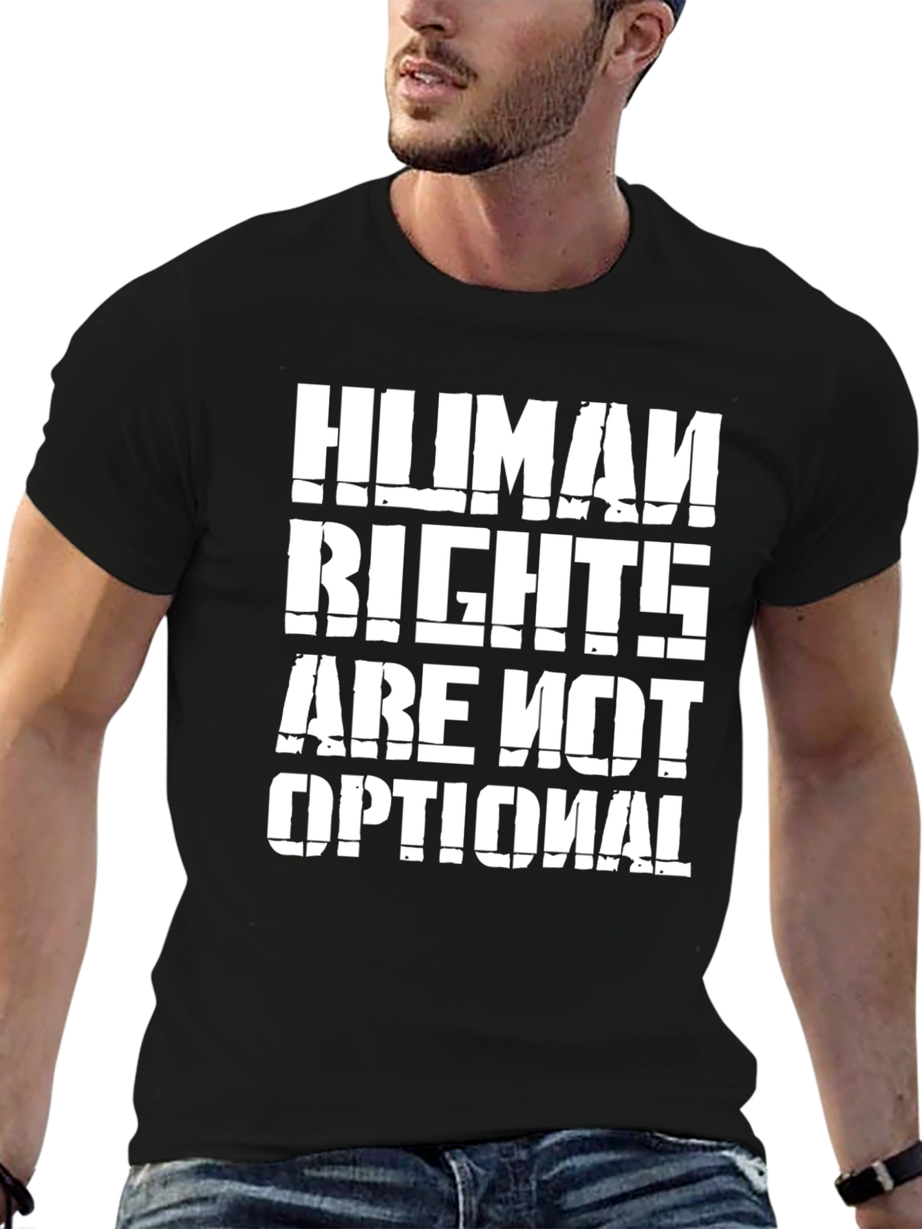 Black Human Rights Are Not Optional - Graphic Tee view 6
