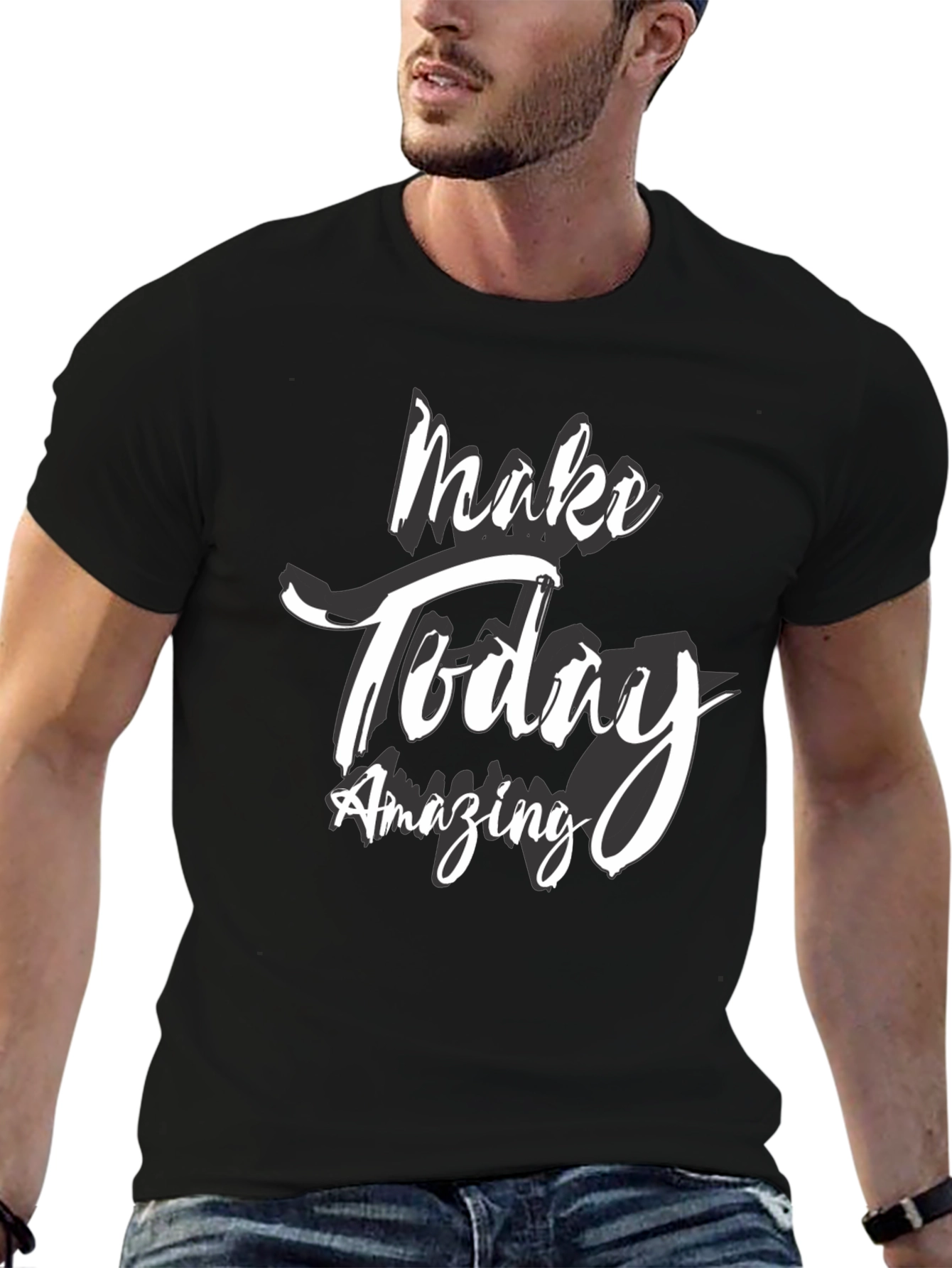 Black Make Today Amazing Graphic Tee view 6