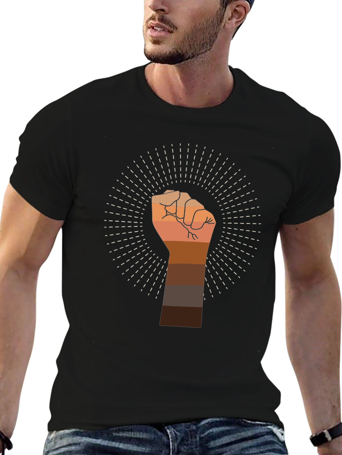 Black Unity Fist Graphic Tee view 6