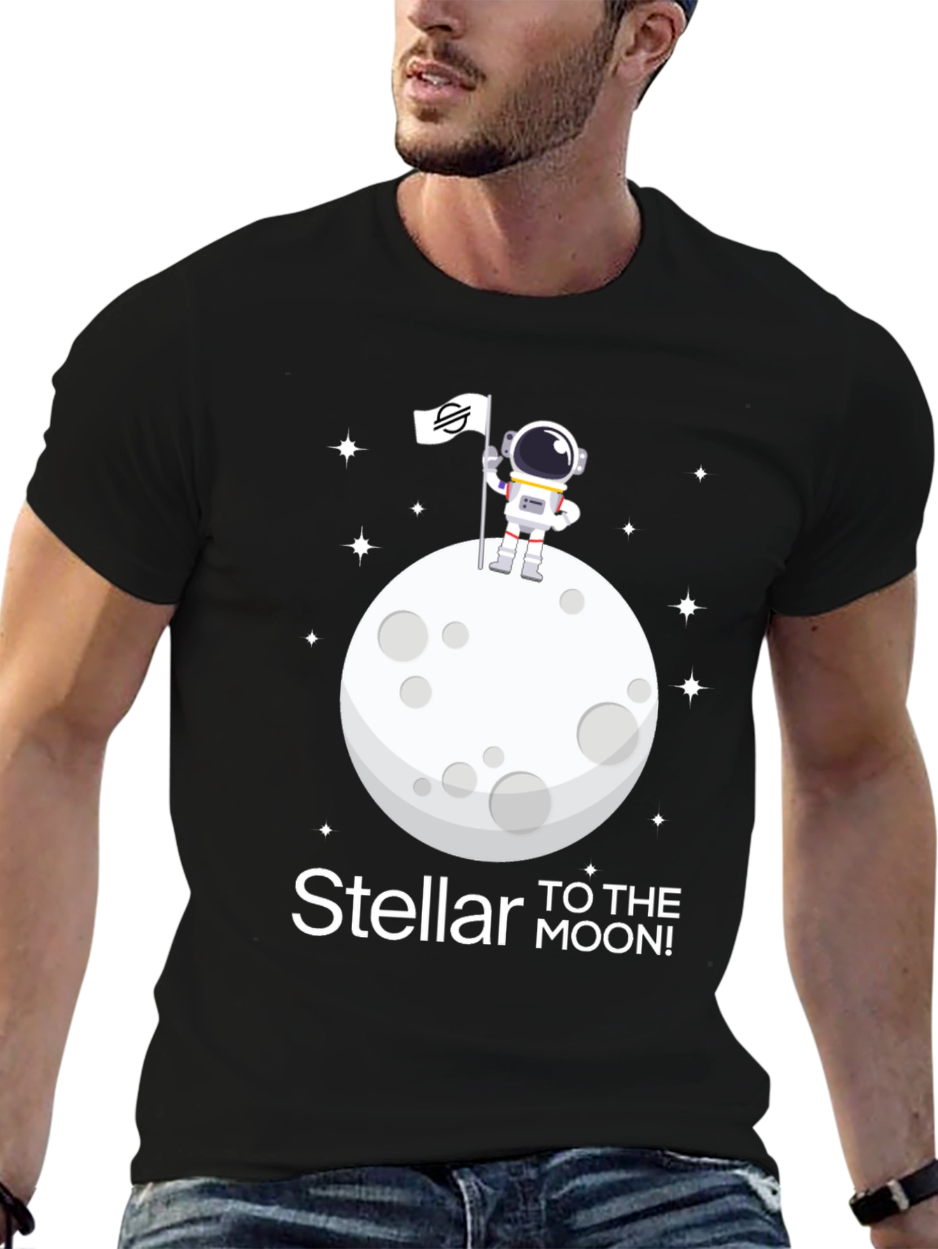 Black Stellar to the Moon T-Shirt view 6