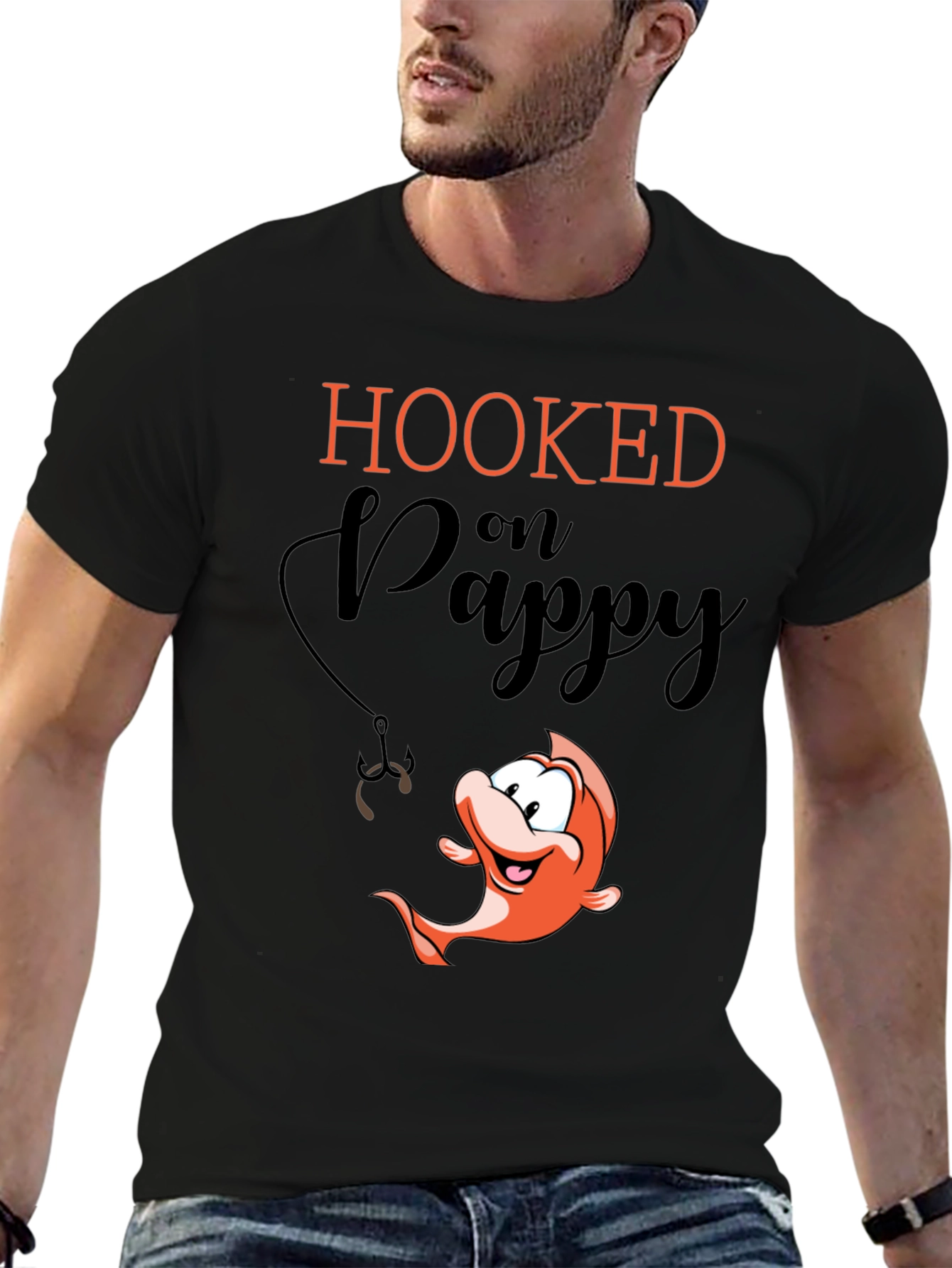 Black Hooked on Pappy Black T-Shirt view 6