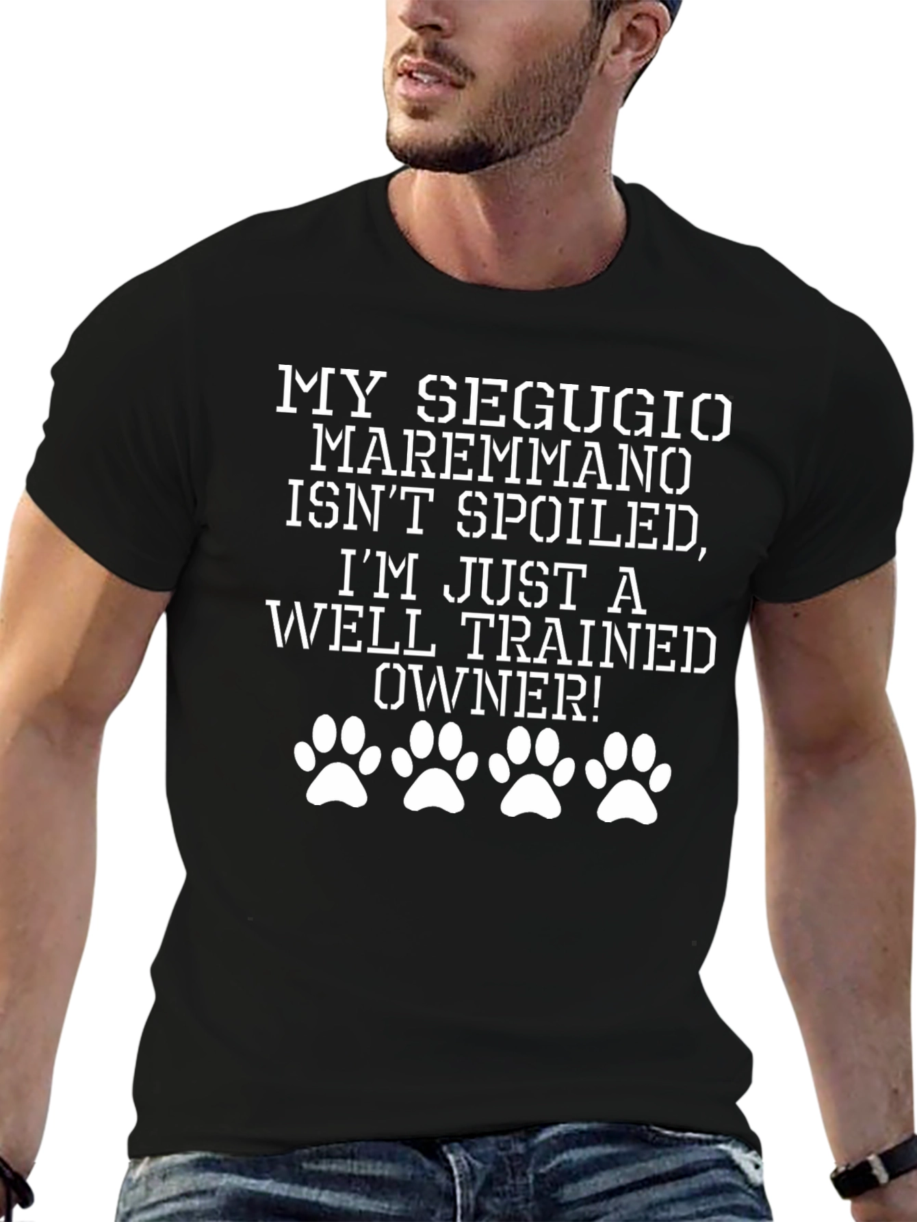 Black Segugio Maremmano Dog Lover T-Shirt view 6