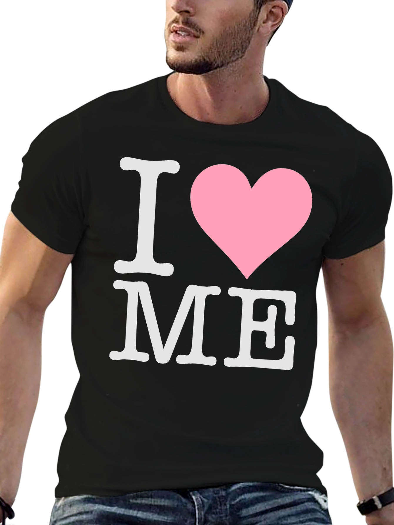 Black I Heart ME Graphic Tee - Black T-Shirt view 6