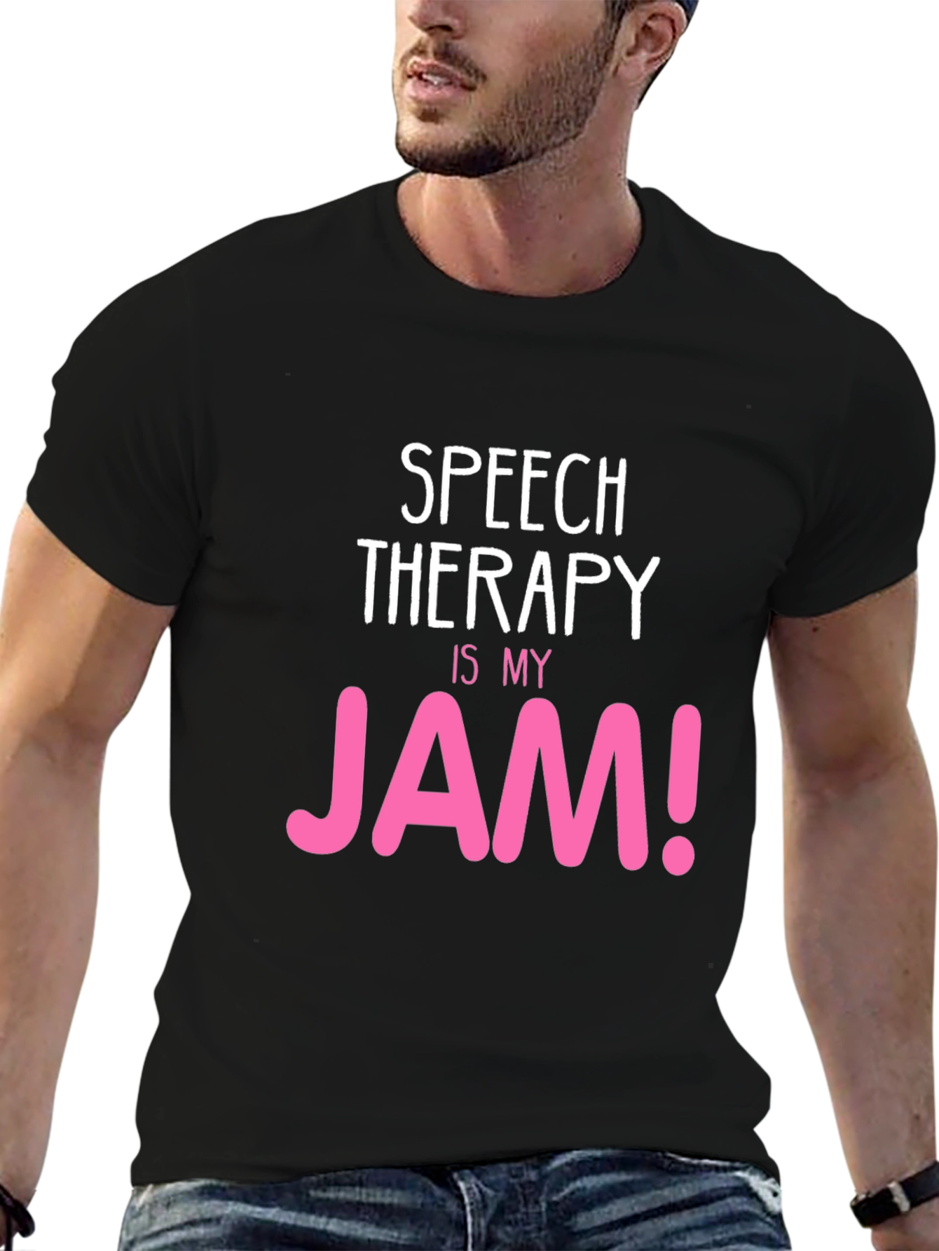 Black Speech Therapy JAM! T-Shirt view 6