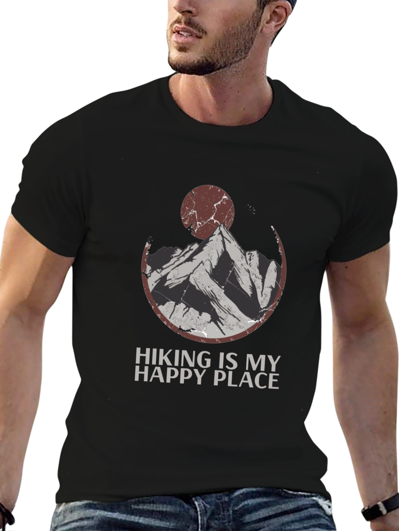 Black Hiking is My Happy Place Graphic Tee view 6