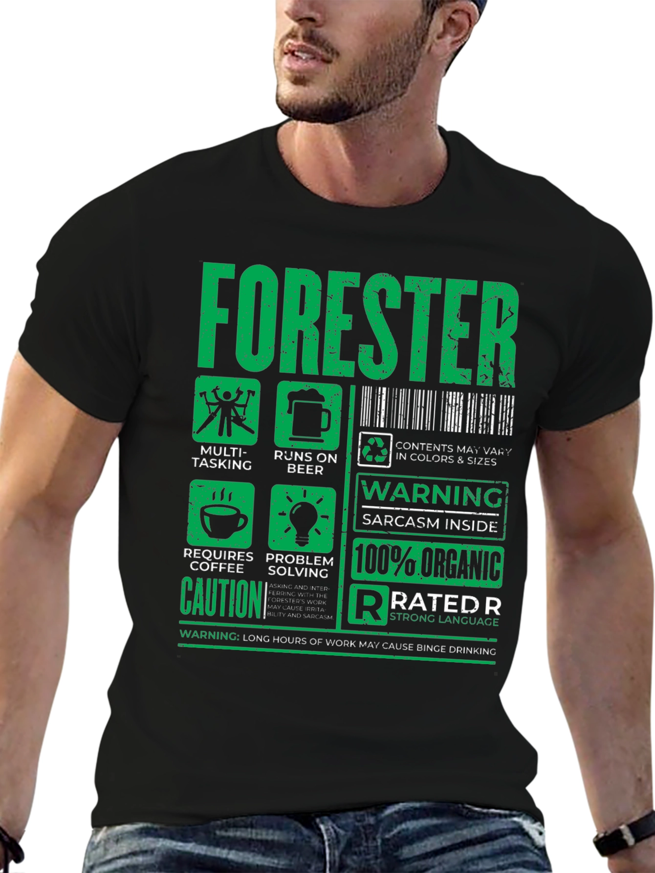 Black Forester Funny Job T-Shirt - Multi-Tasking, Runs on Beer! view 6