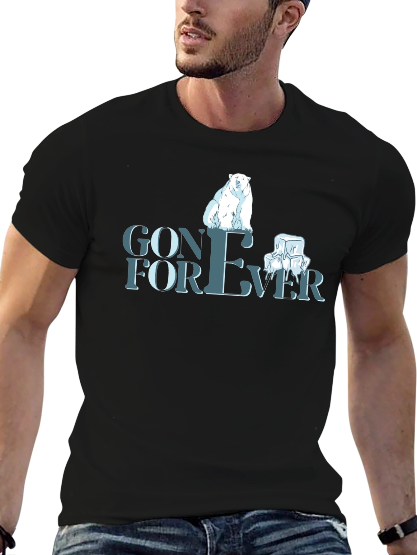 Black Gone Forever Graphic T-Shirt view 6