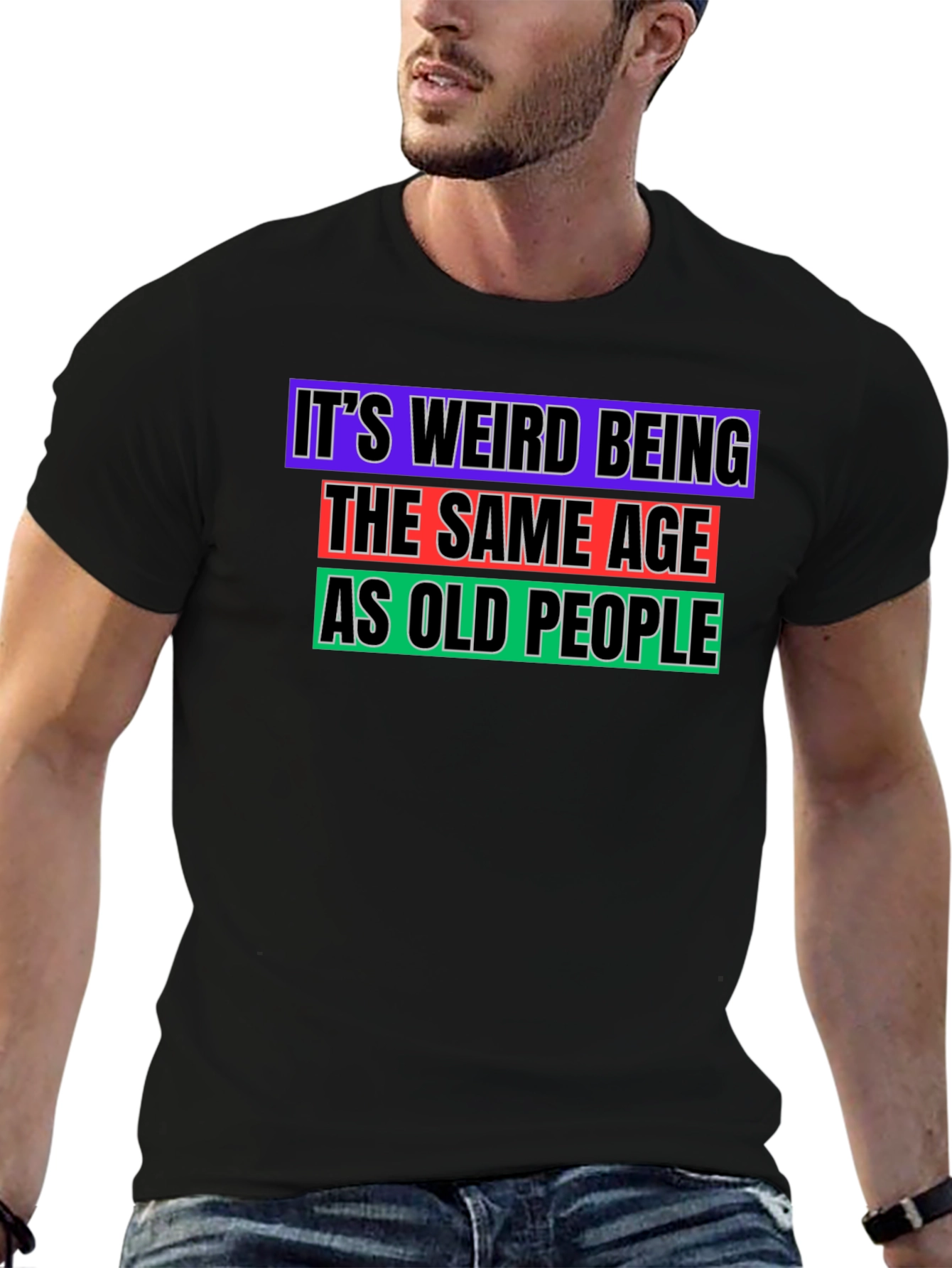 Black Funny Old People Age Humor T-Shirt view 6