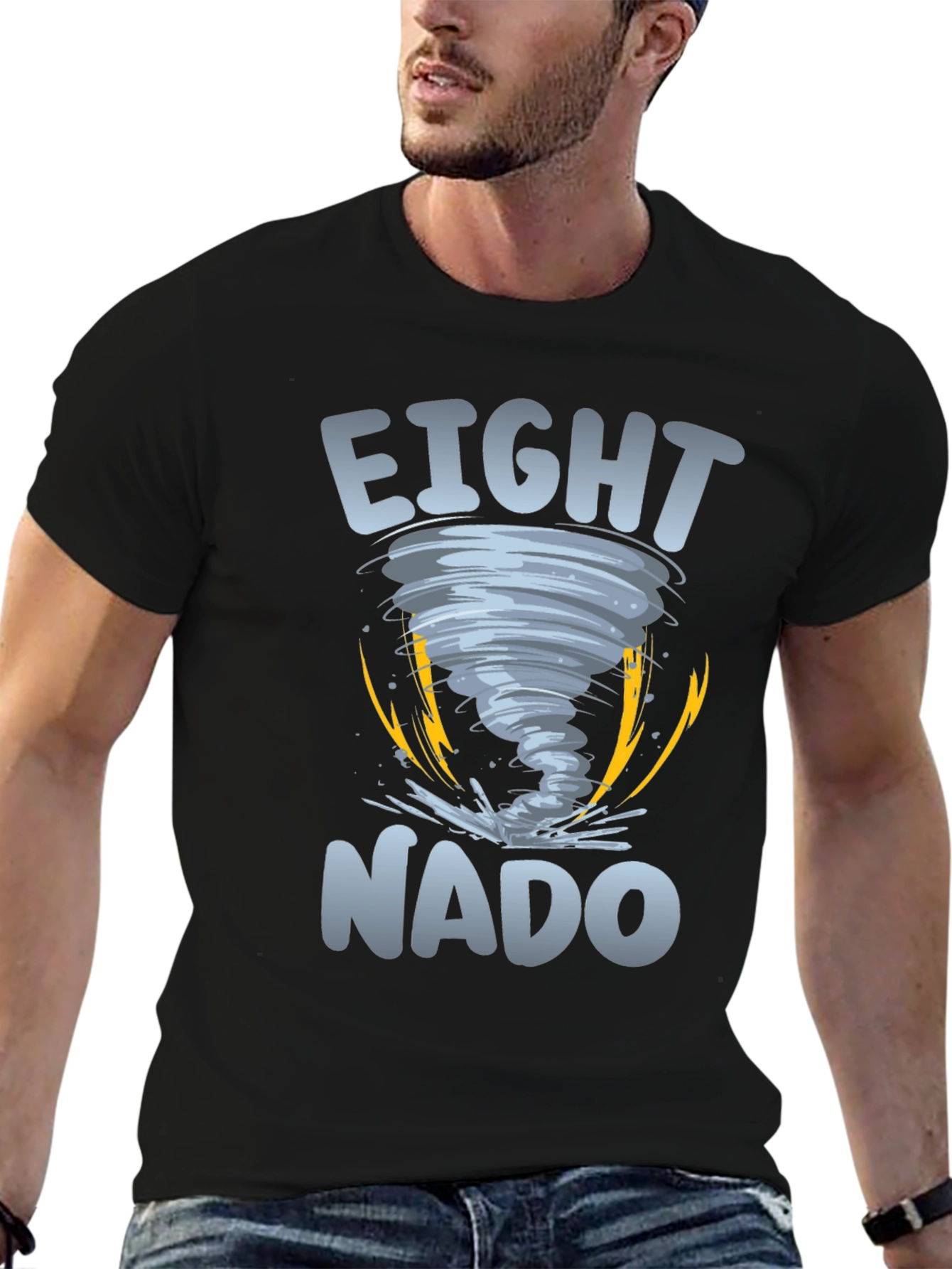 Black Eight-Nado Graphic Tee view 6