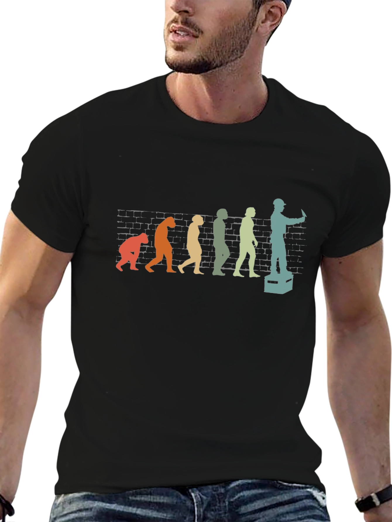 Black Evolution of Selfie T-Shirt view 6