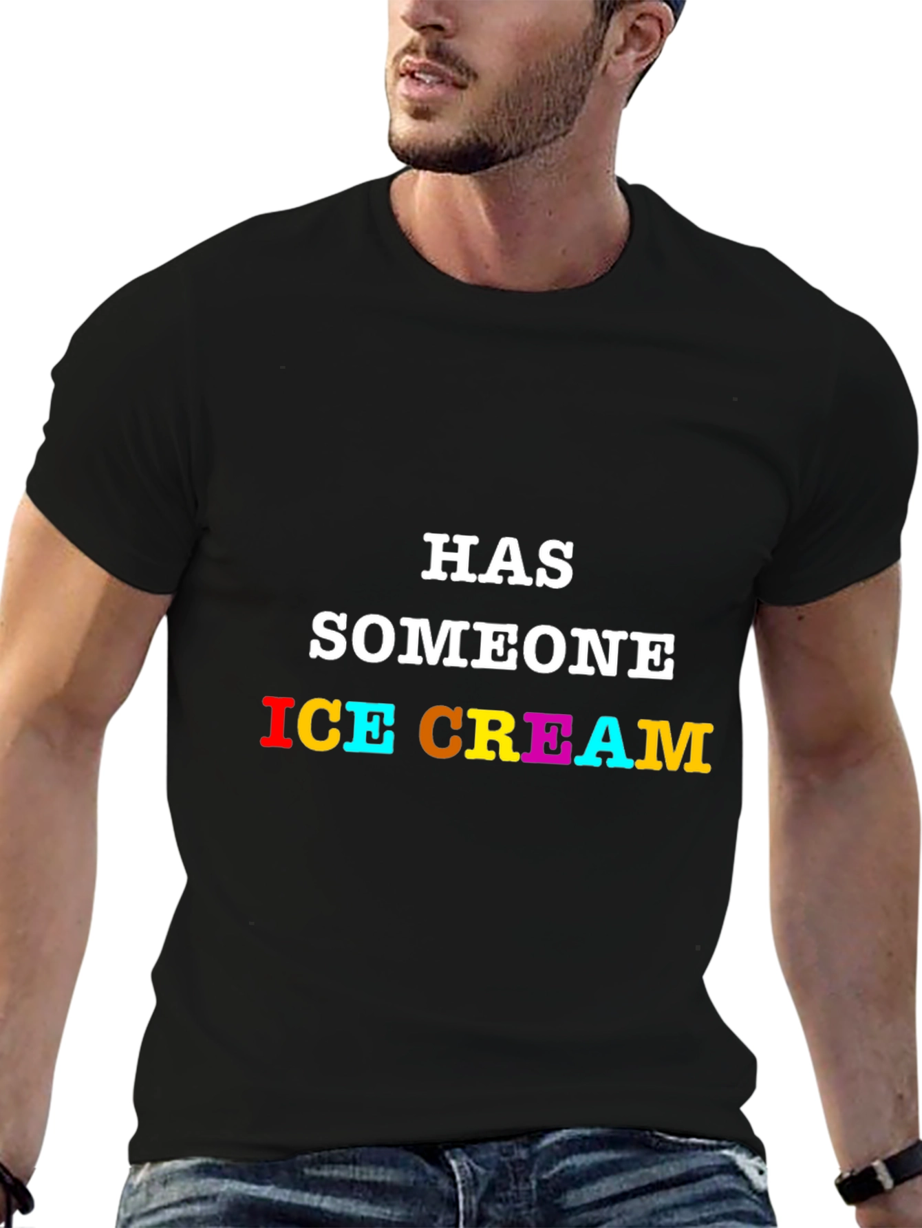 Black Has Someone Ice Cream T-Shirt - Fun Novelty Tee view 6