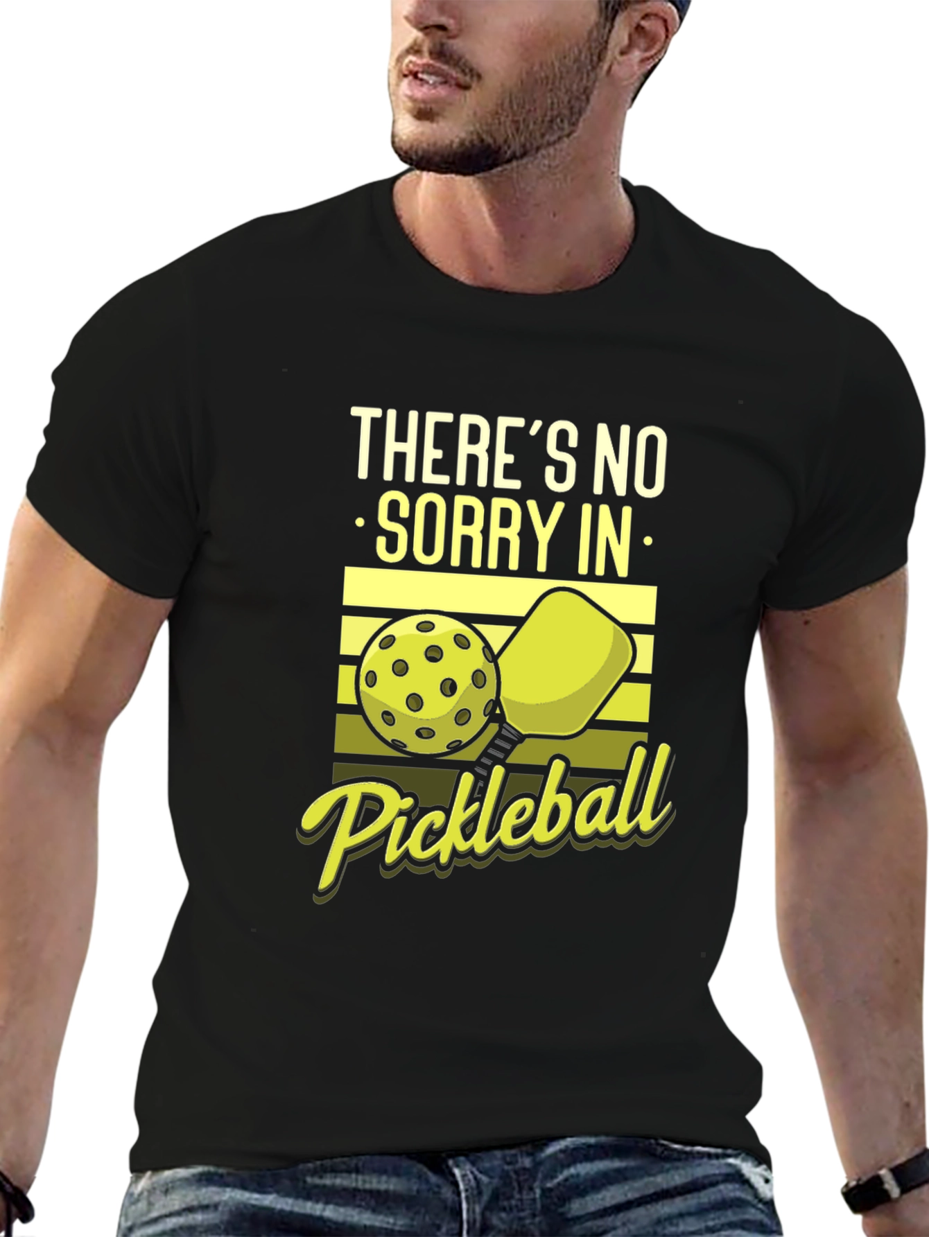 Black Pickleball T-Shirt - Funny Sports Tee view 6