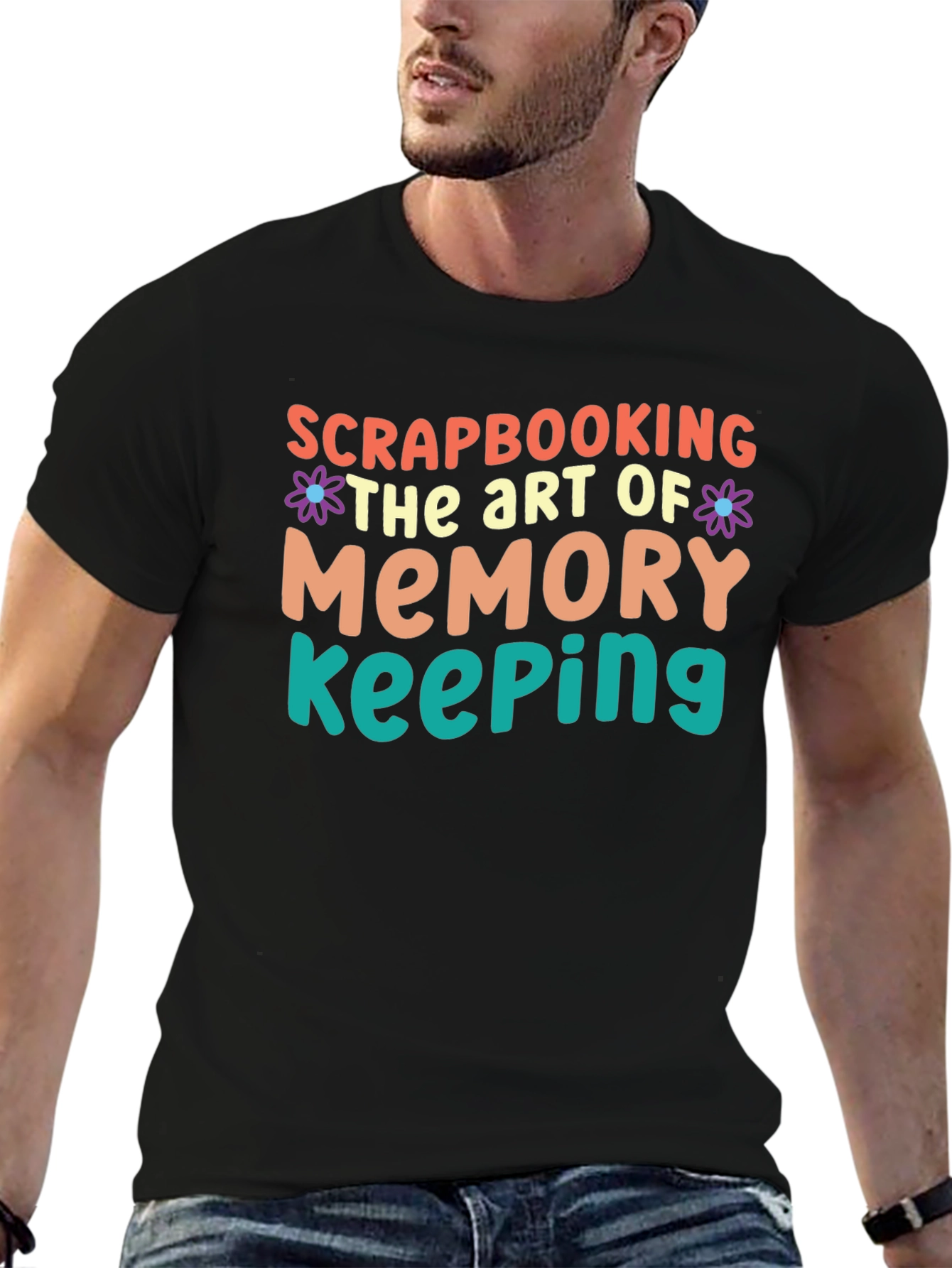 Black Scrapbooking Memory Keeping Graphic Tee view 6