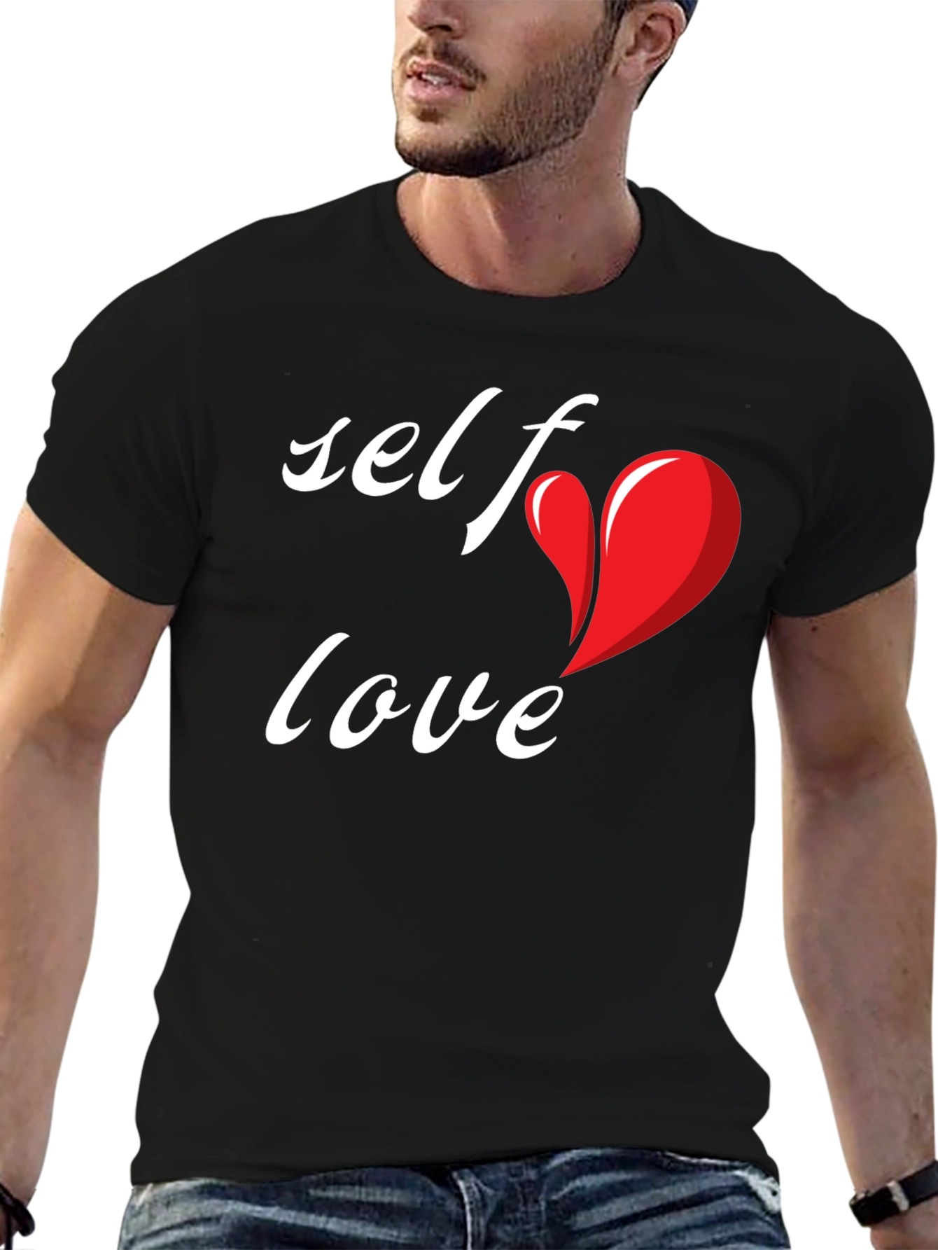 Black Self Love Black Graphic Tee - Express Yourself view 6