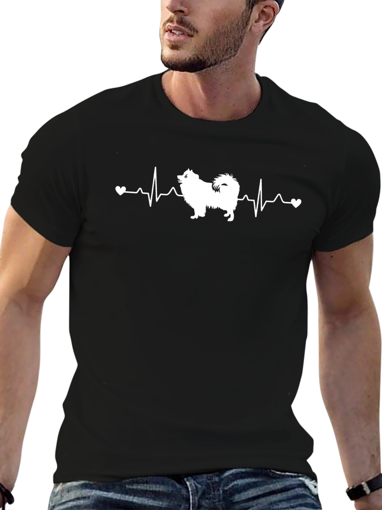 Black Dog Heartbeat T-Shirt view 6