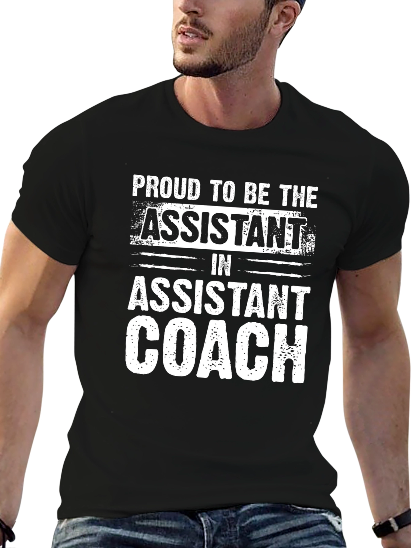 Black Proud Assistant Coach Black T-Shirt view 6