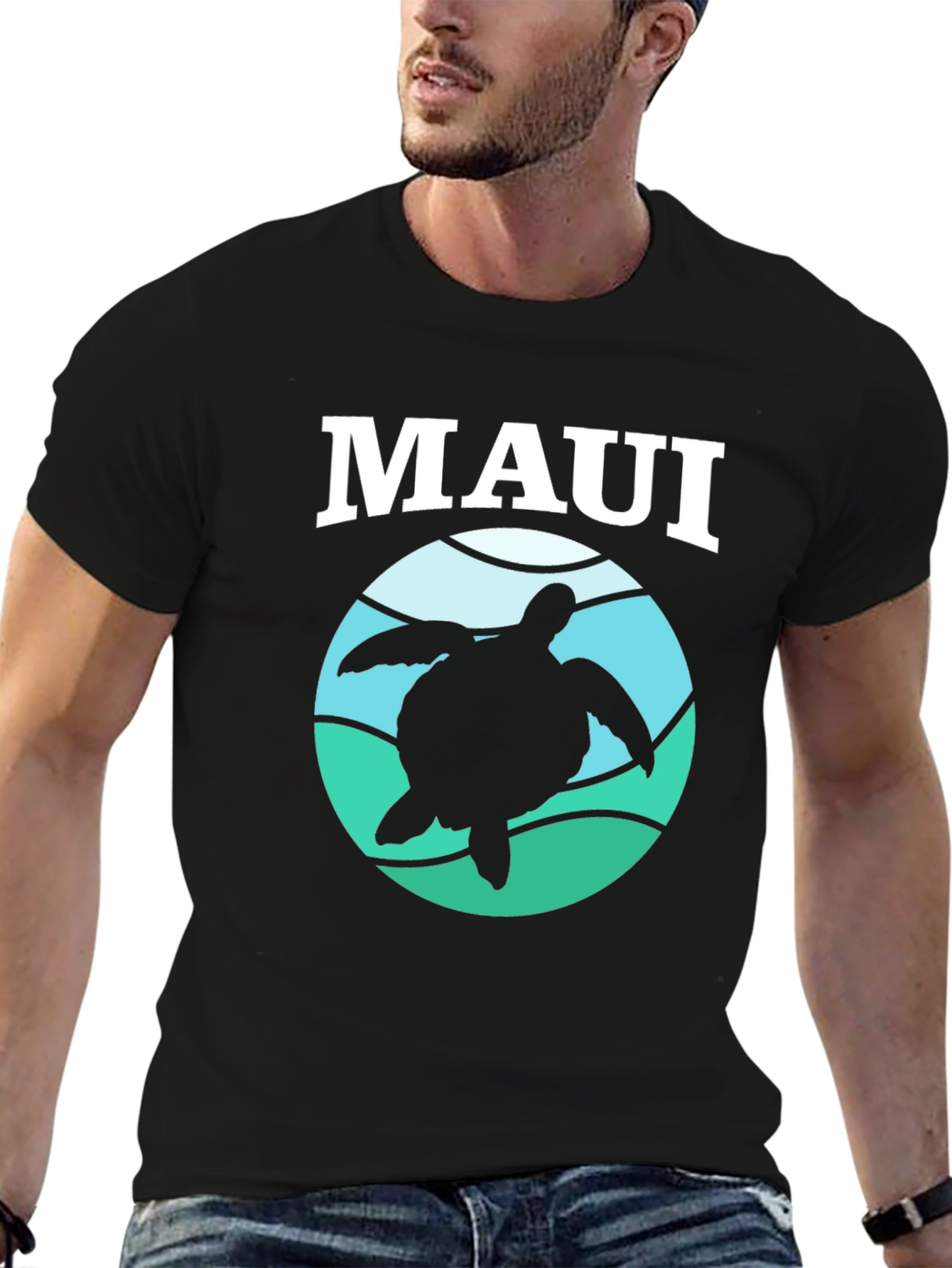Black Maui Turtle Graphic Tee - Island Vibes view 6