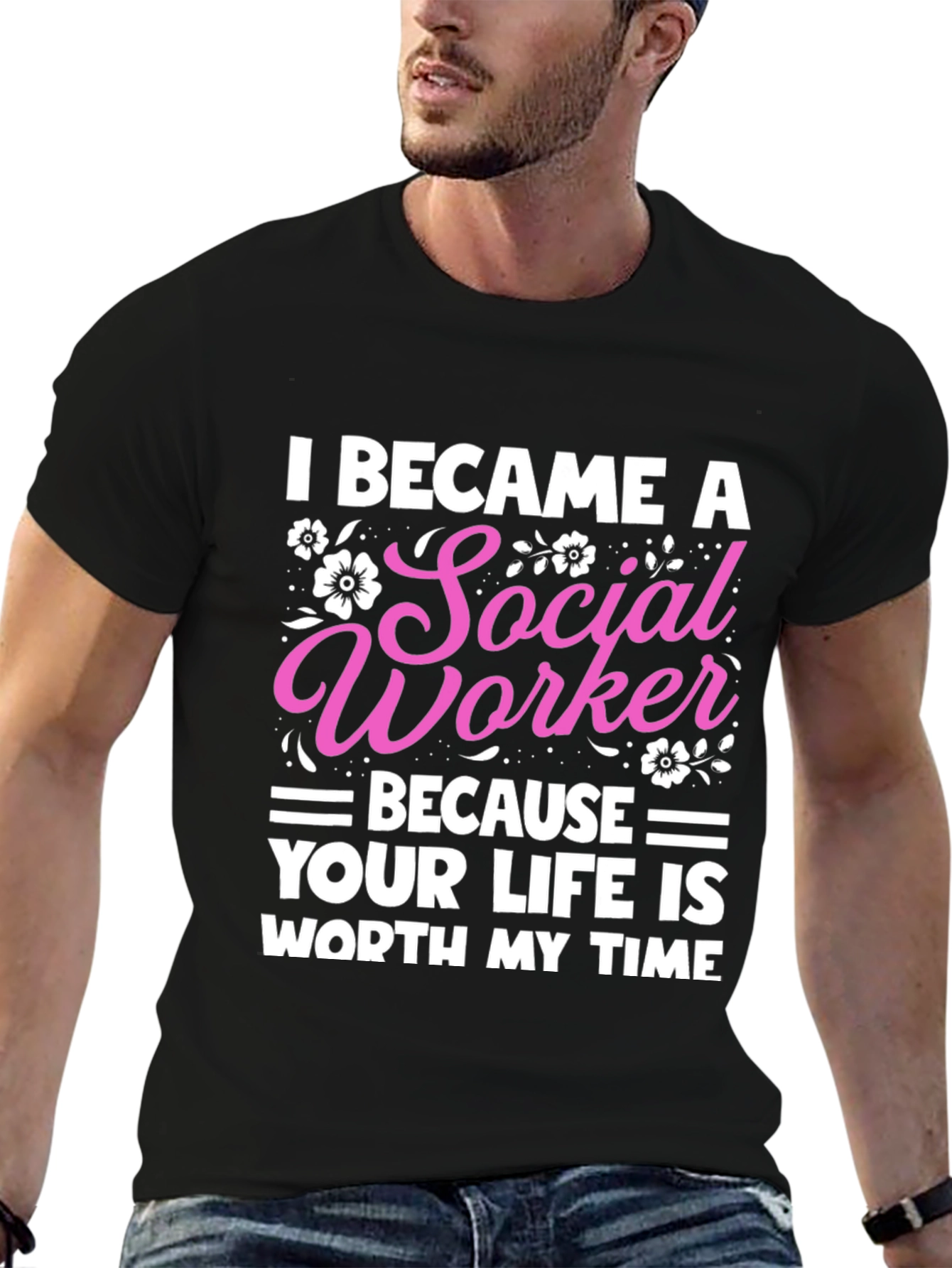 Black Social Worker T-Shirt: Worth My Time view 6