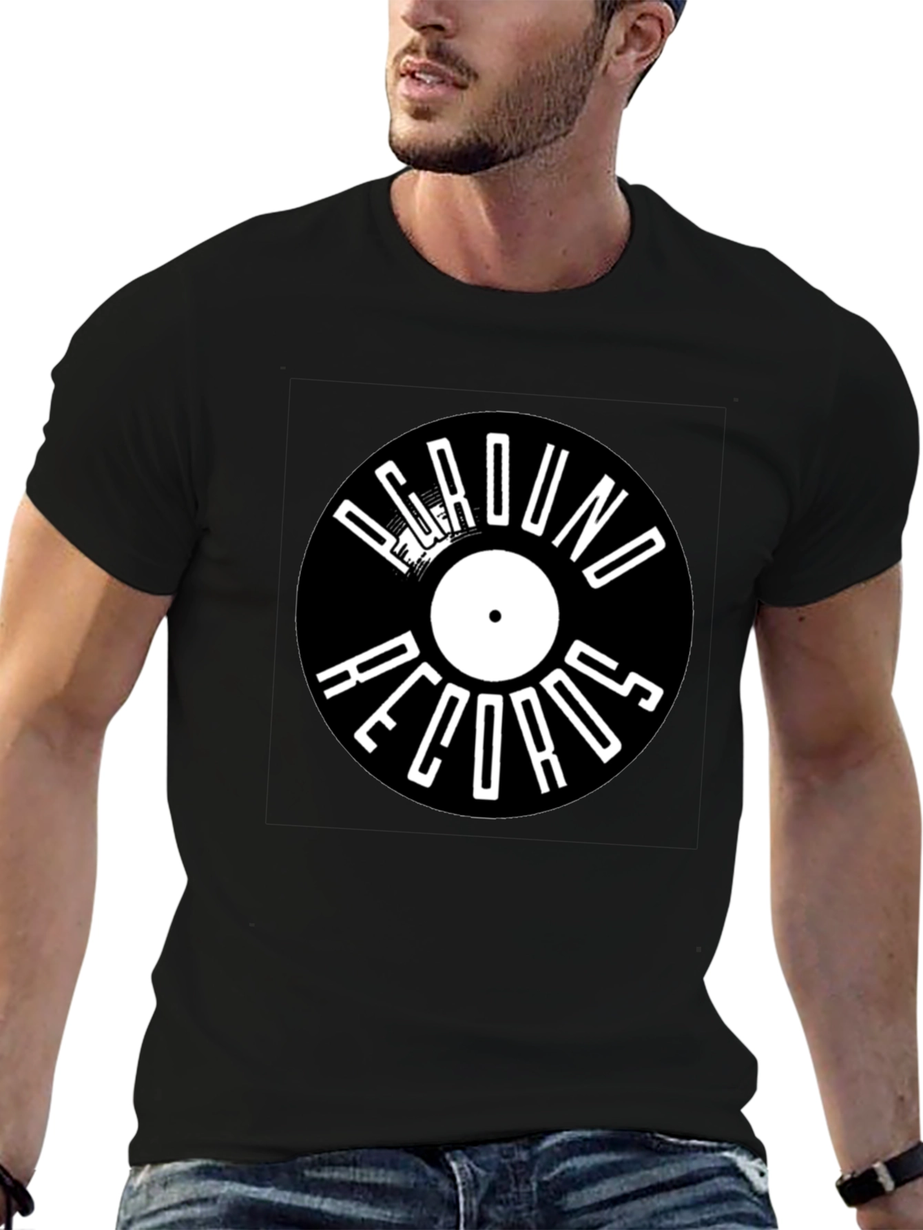 Black Underground Records Vinyl T-Shirt view 6