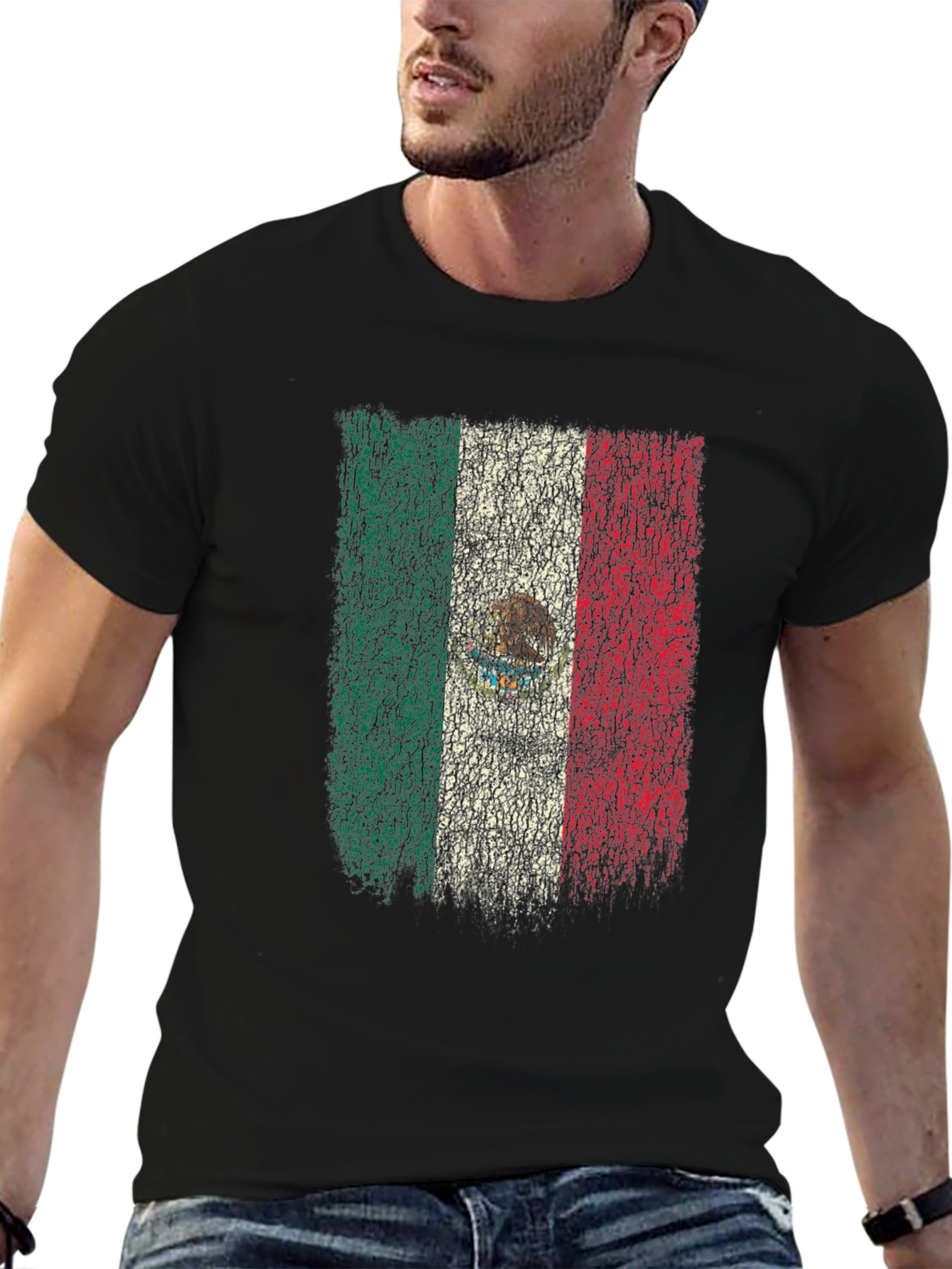 Mexico Flag T-Shirt - Distressed Graphic Tee - 6