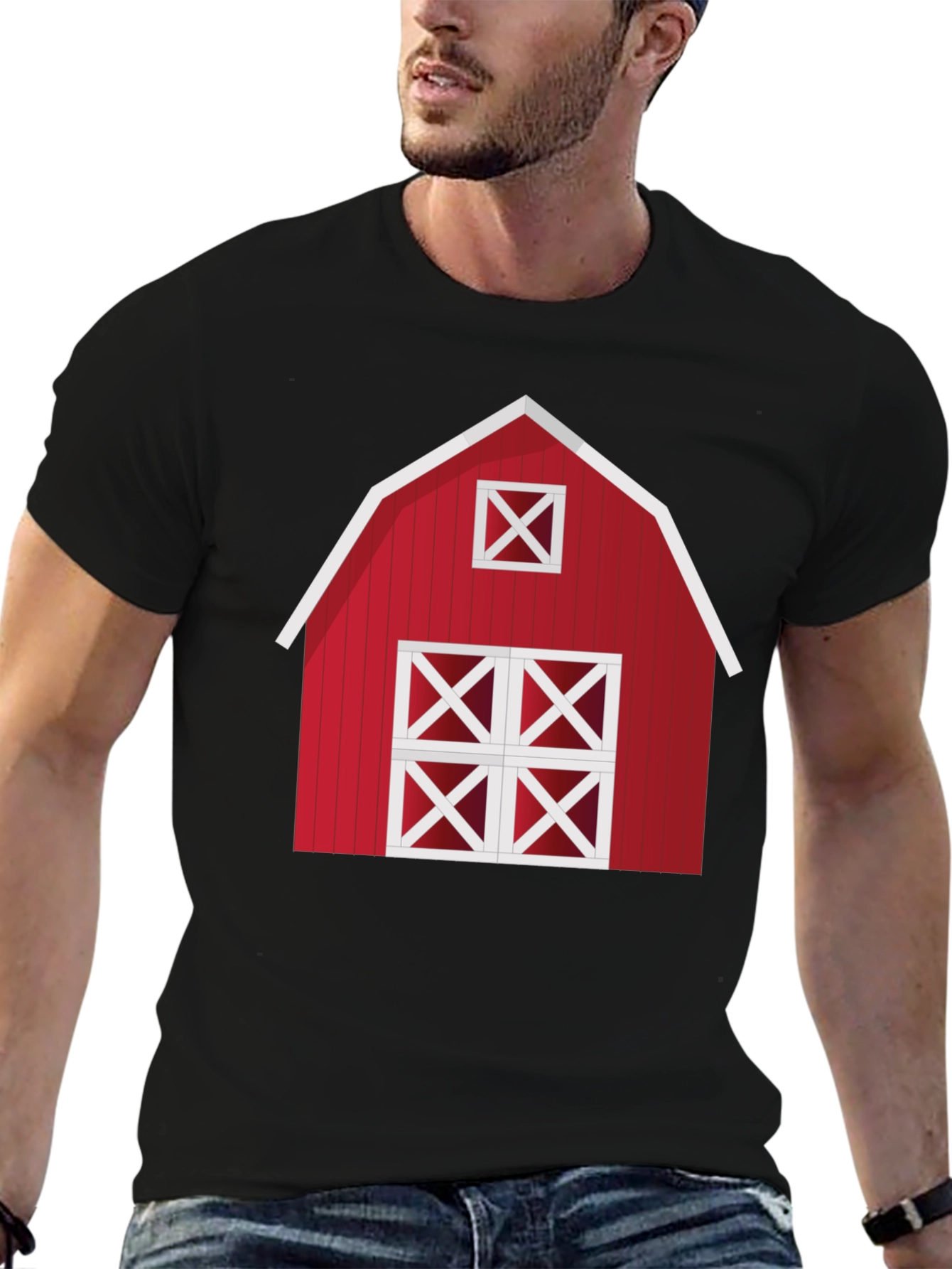 Black Red Barn Graphic Tee - Farmhouse Style view 6