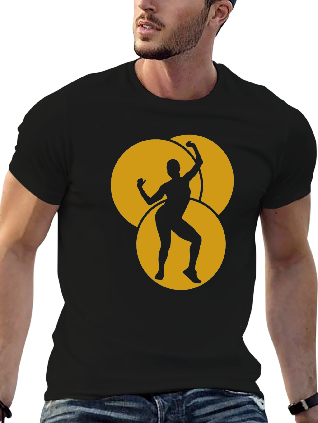 Black Dancing Woman Graphic Tee view 6