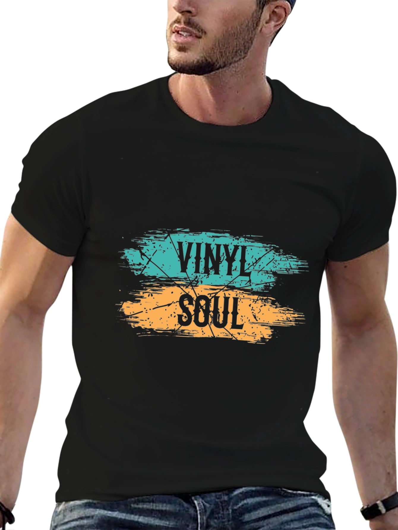 Black Vinyl Soul Graphic Tee - Stylish Music Lover Shirt view 6