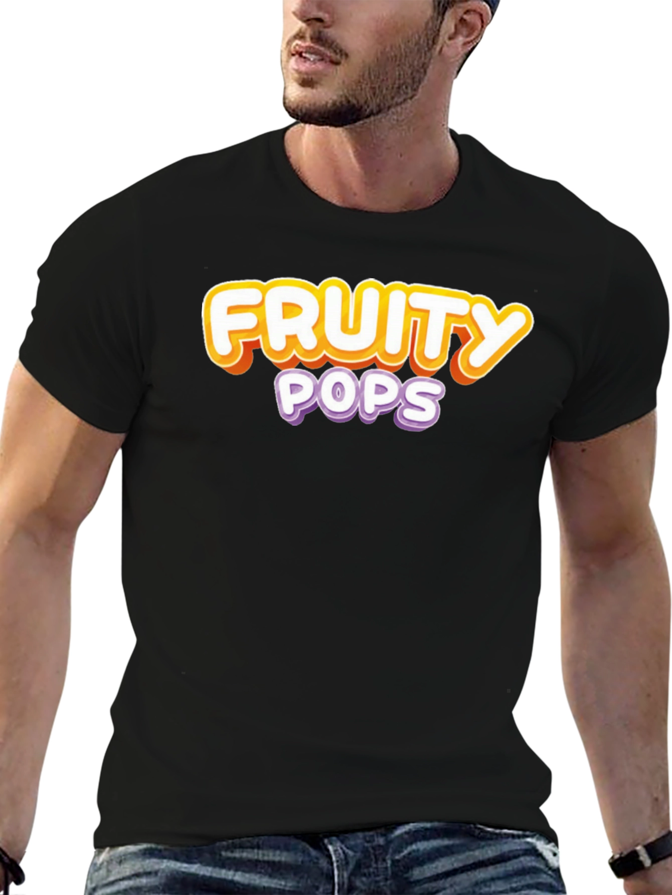 Black Fruity Pops Graphic Tee - Fun Casual Style view 6