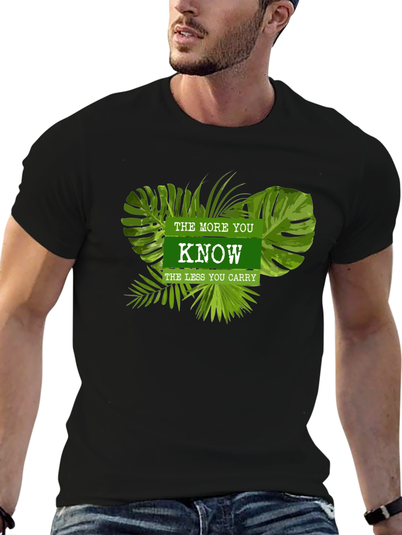 Black The More You Know Graphic Tee view 6