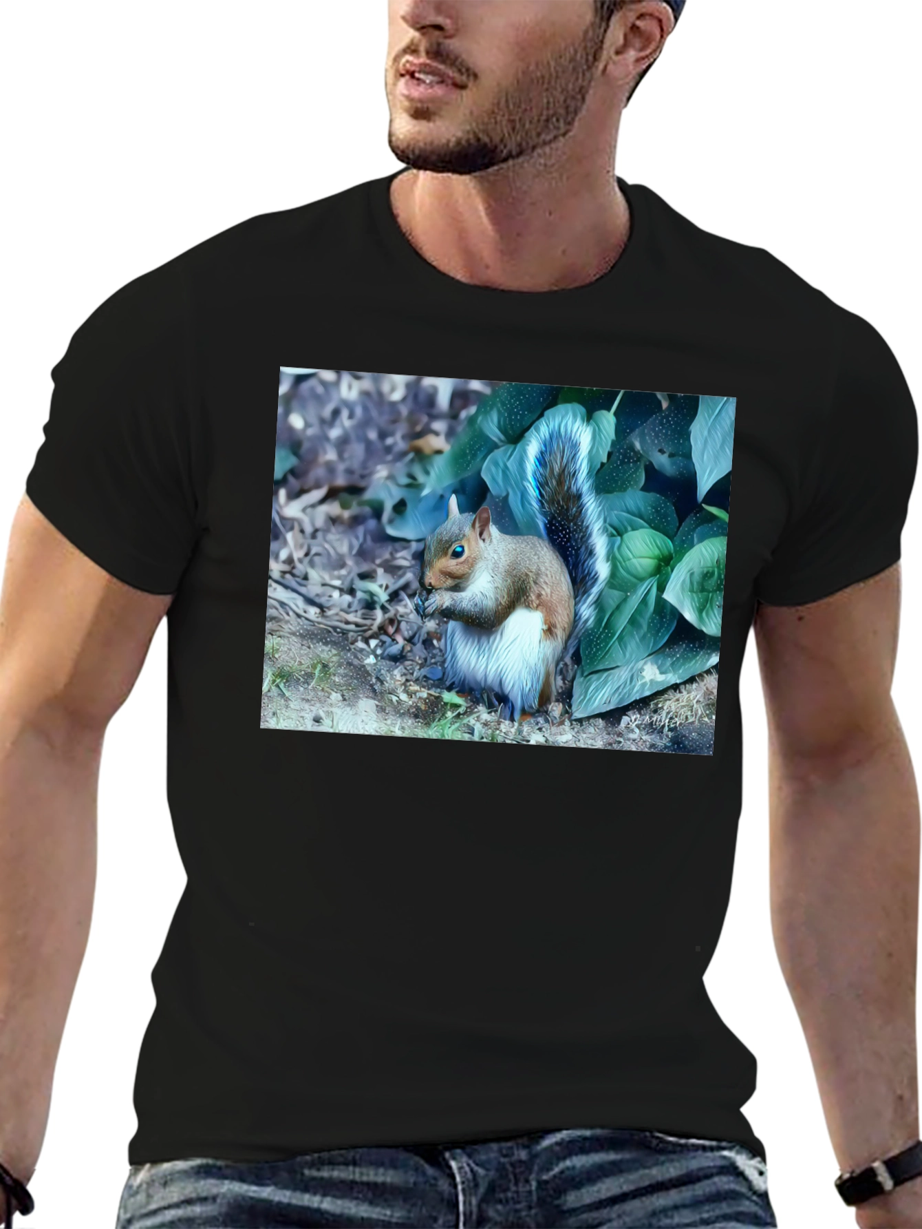 Black Squirrel T-Shirt: Nature Lover's Tee view 6