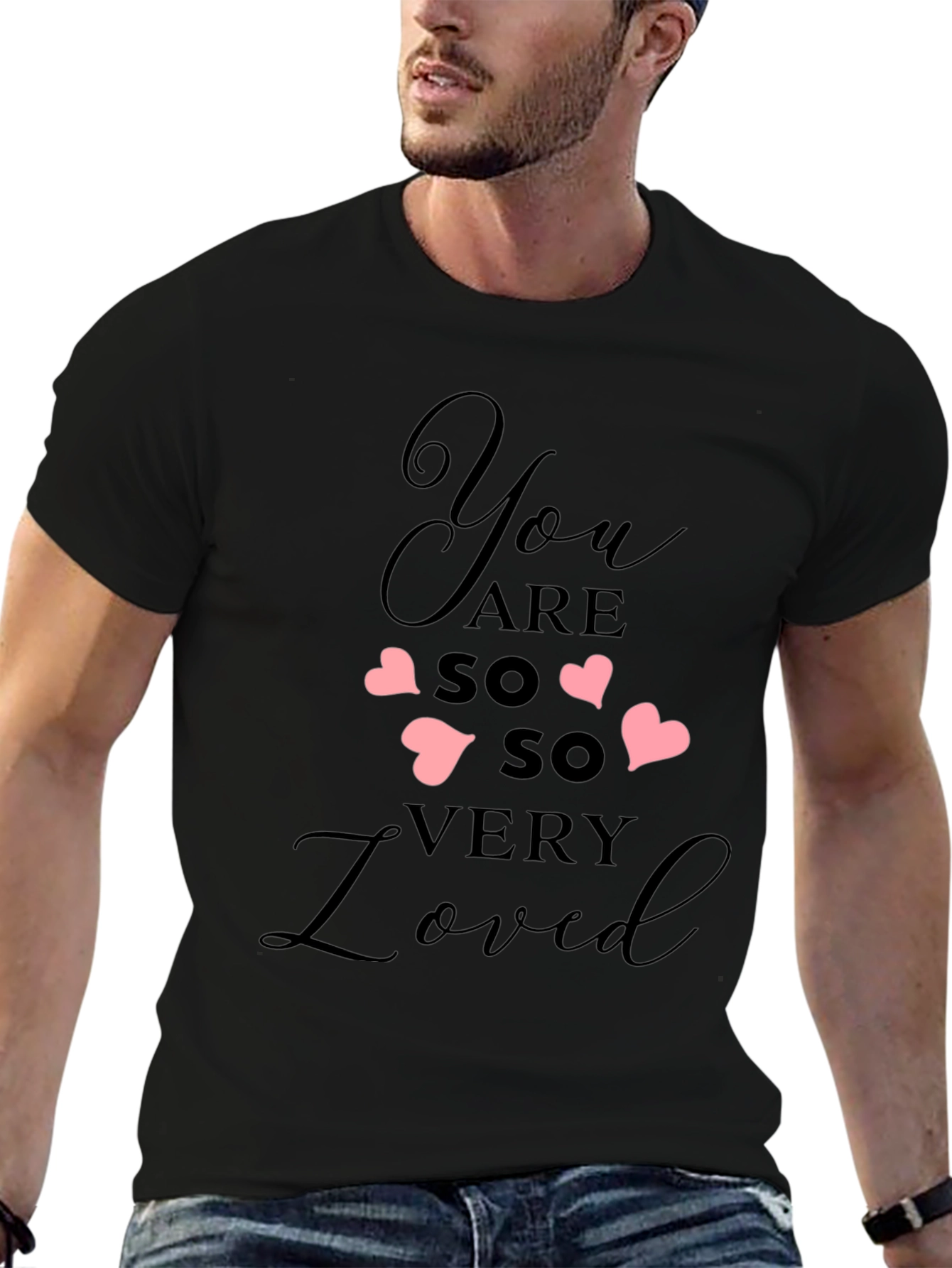 Black You Are So Very Loved Black Tee view 6