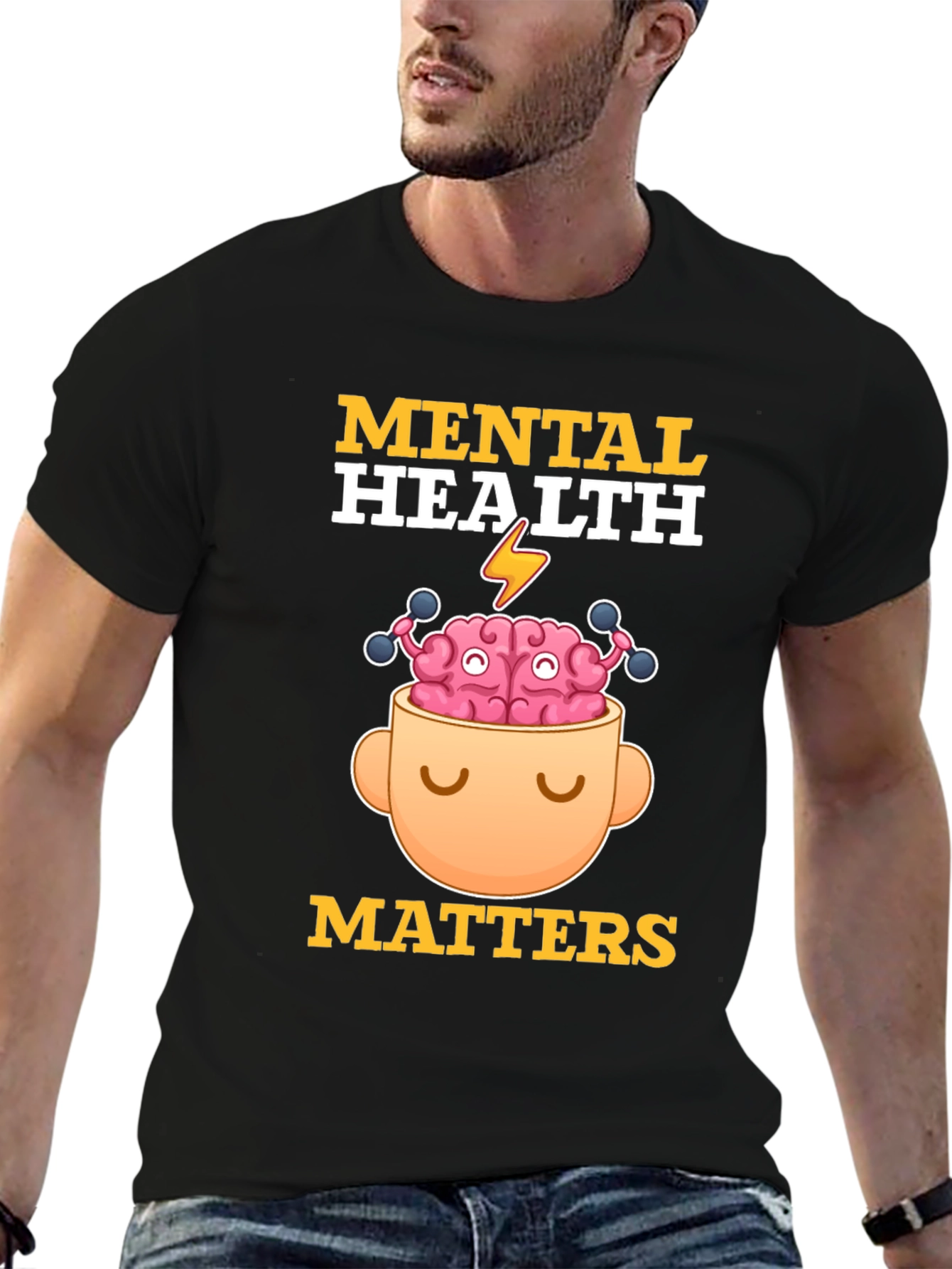 Black Mental Health Matters Graphic Tee view 6