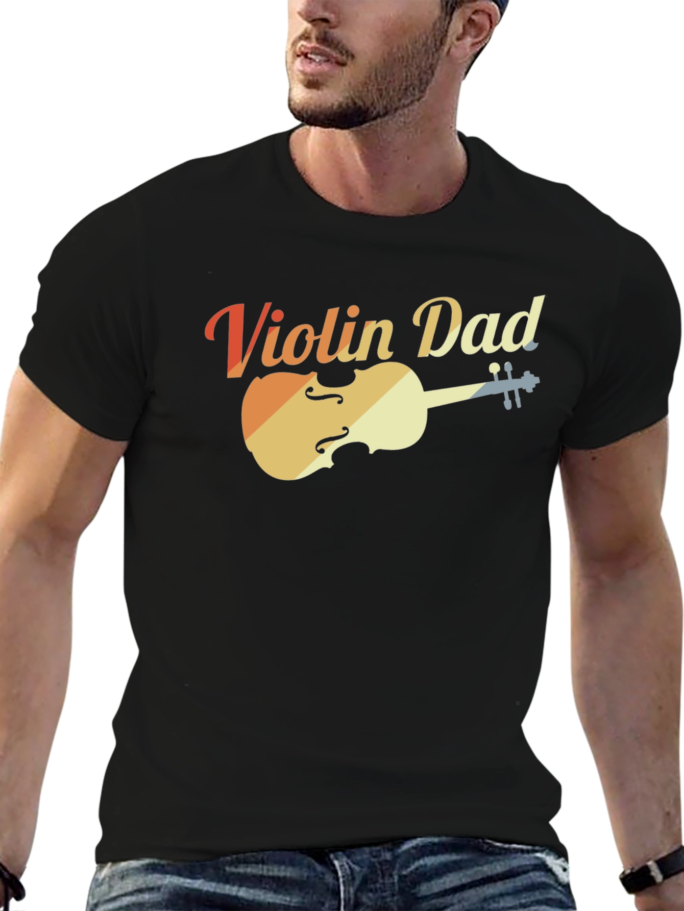 Black Violin Dad T-Shirt view 6