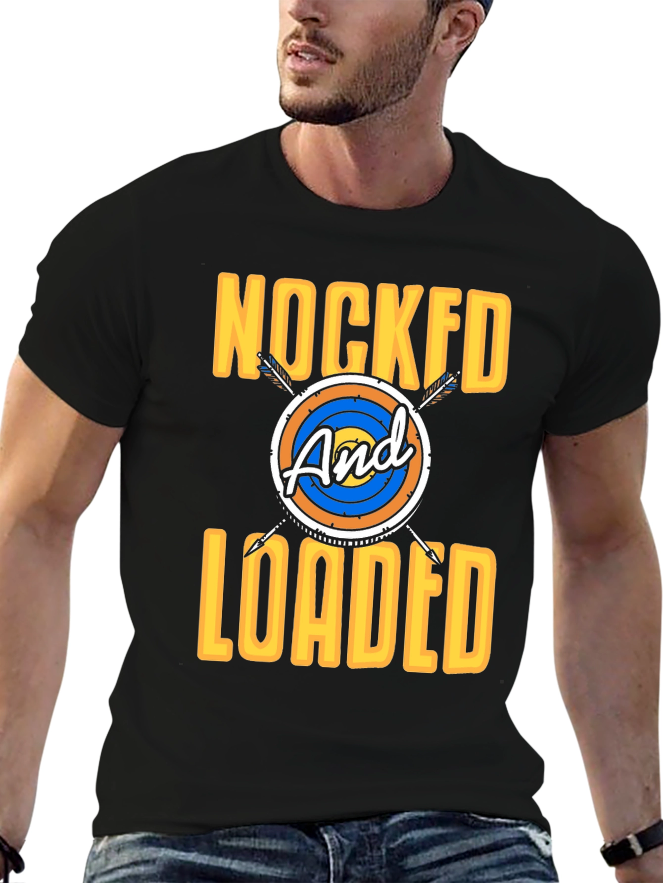 Black Archery "Nocked and Loaded" Graphic T-Shirt view 6