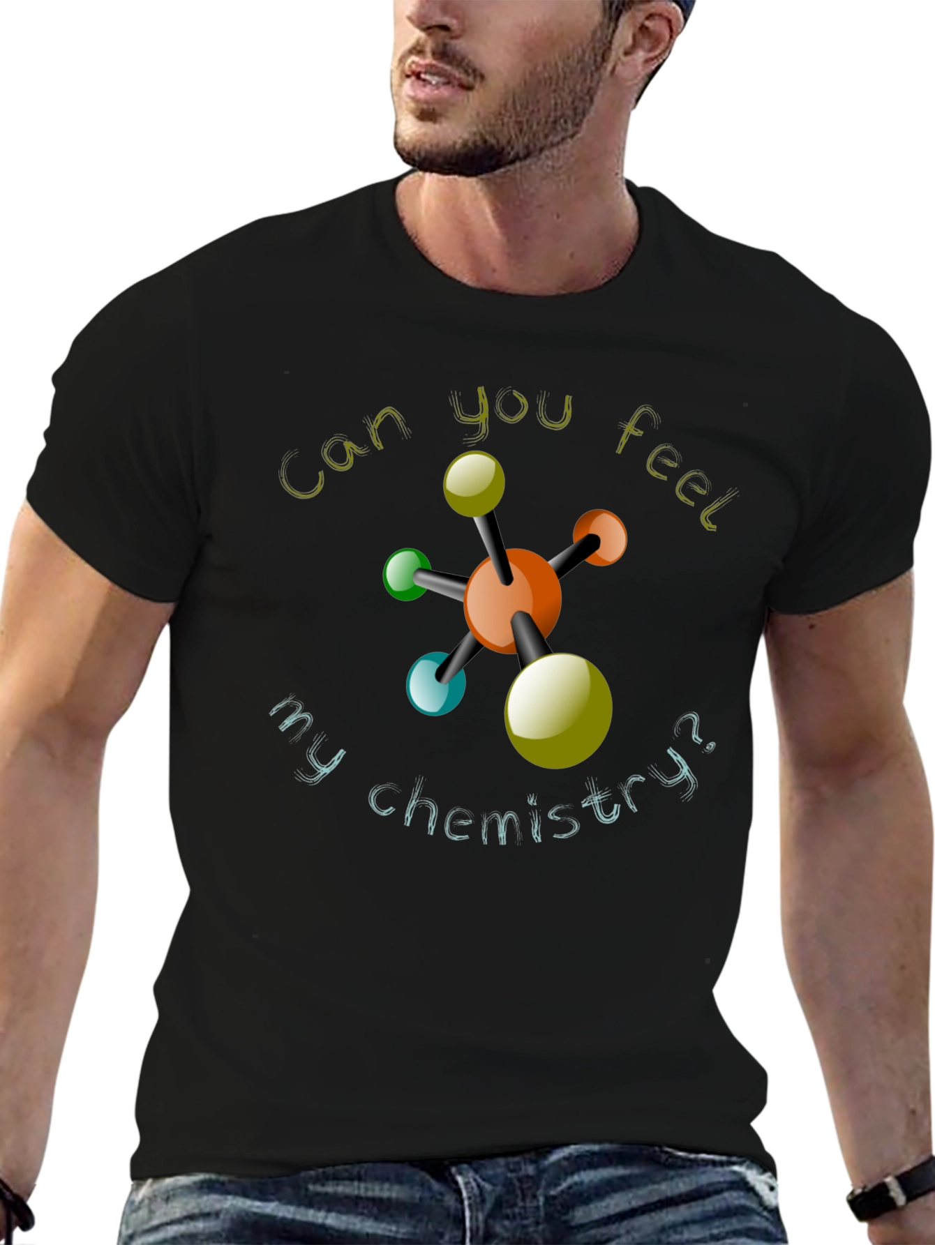 Black Chemistry Humor Black T-Shirt view 6