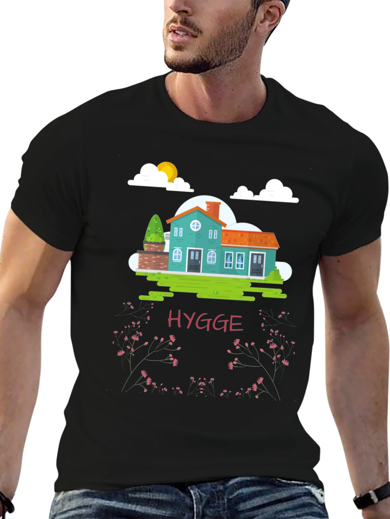Black Hygge House Black T-Shirt - Cozy Comfort view 6