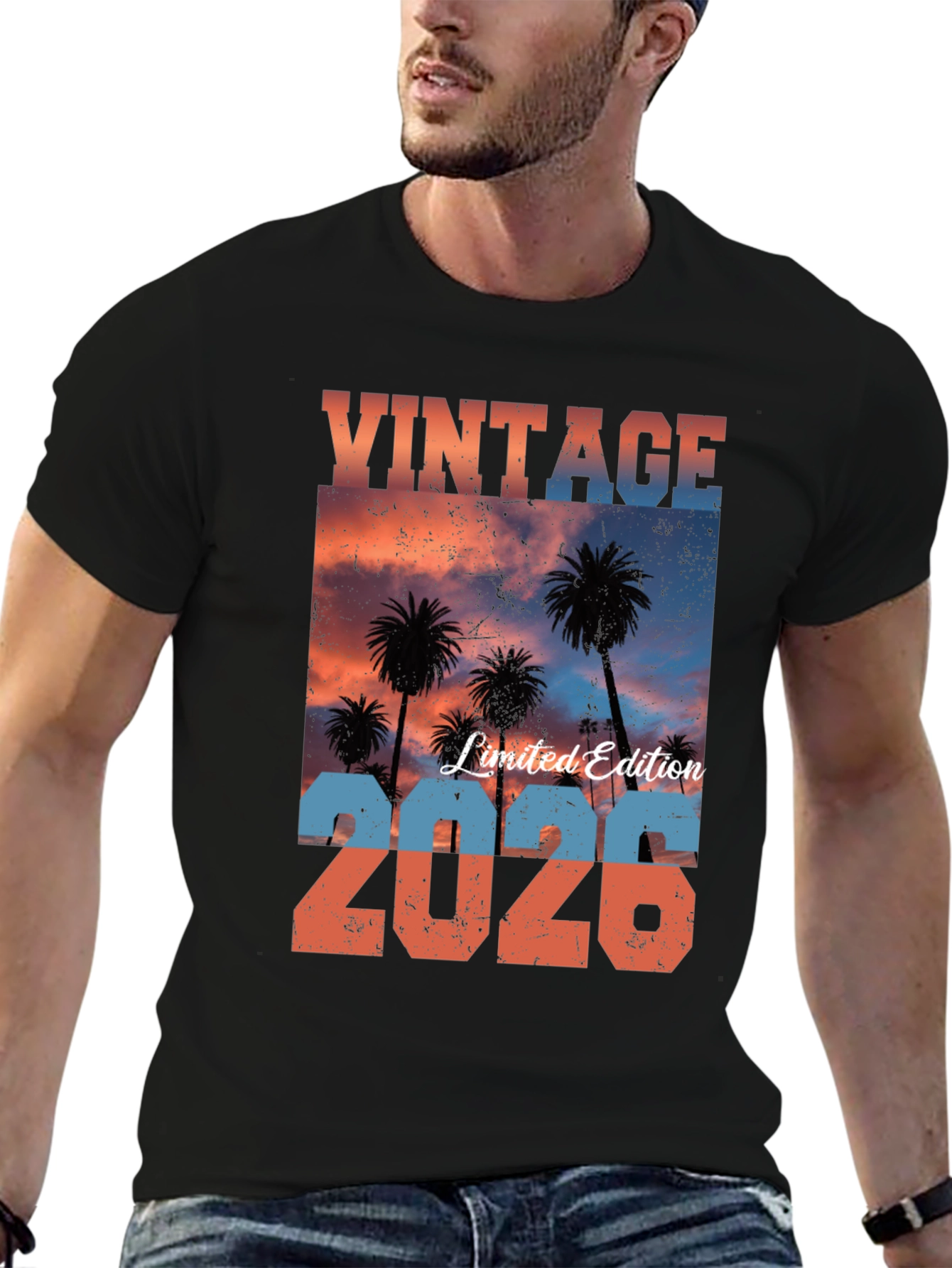 Black Vintage 2026 Limited Edition Graphic T-Shirt view 6